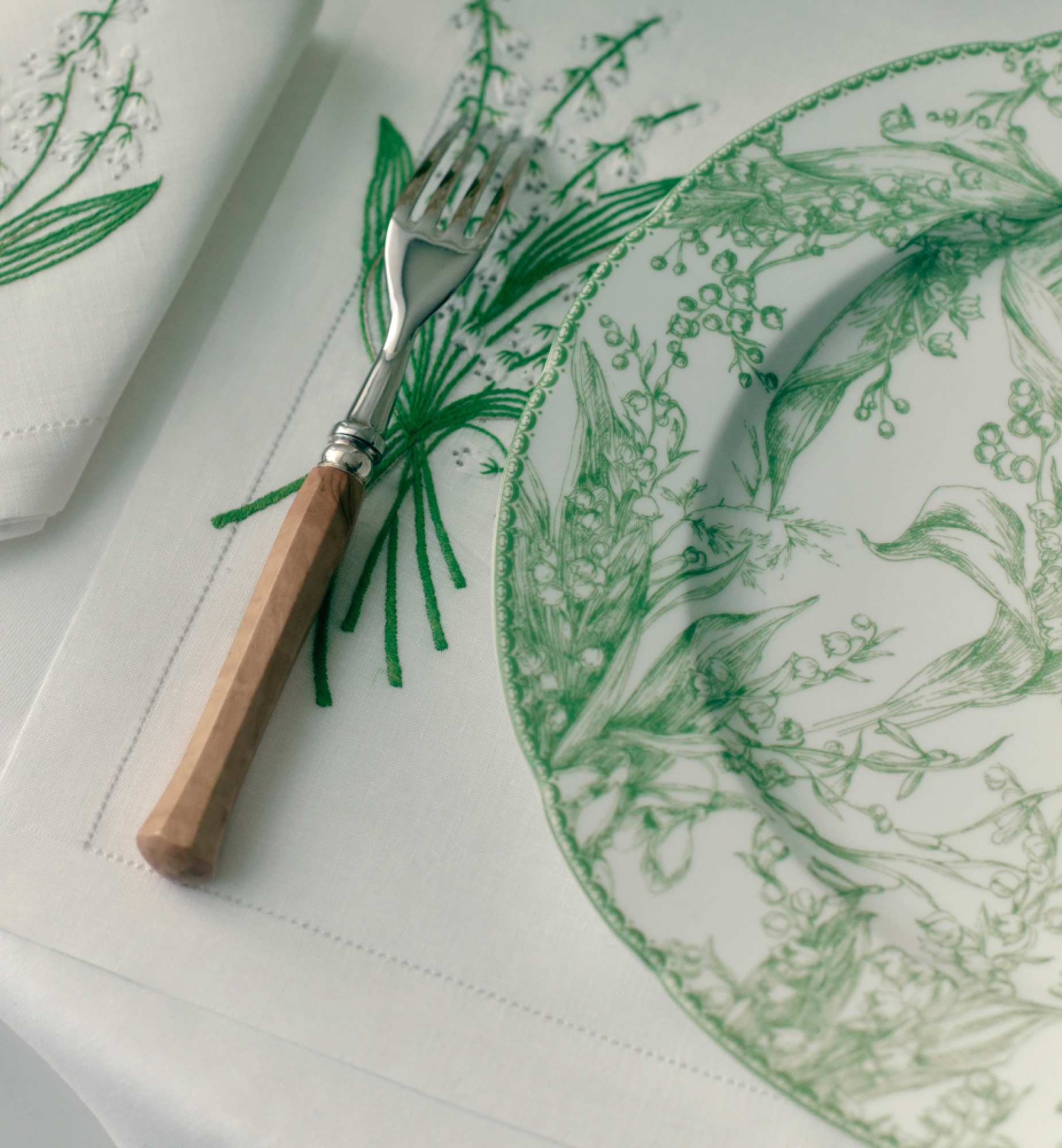 装饰盘 迪奥铃兰系列绿色细节 E12