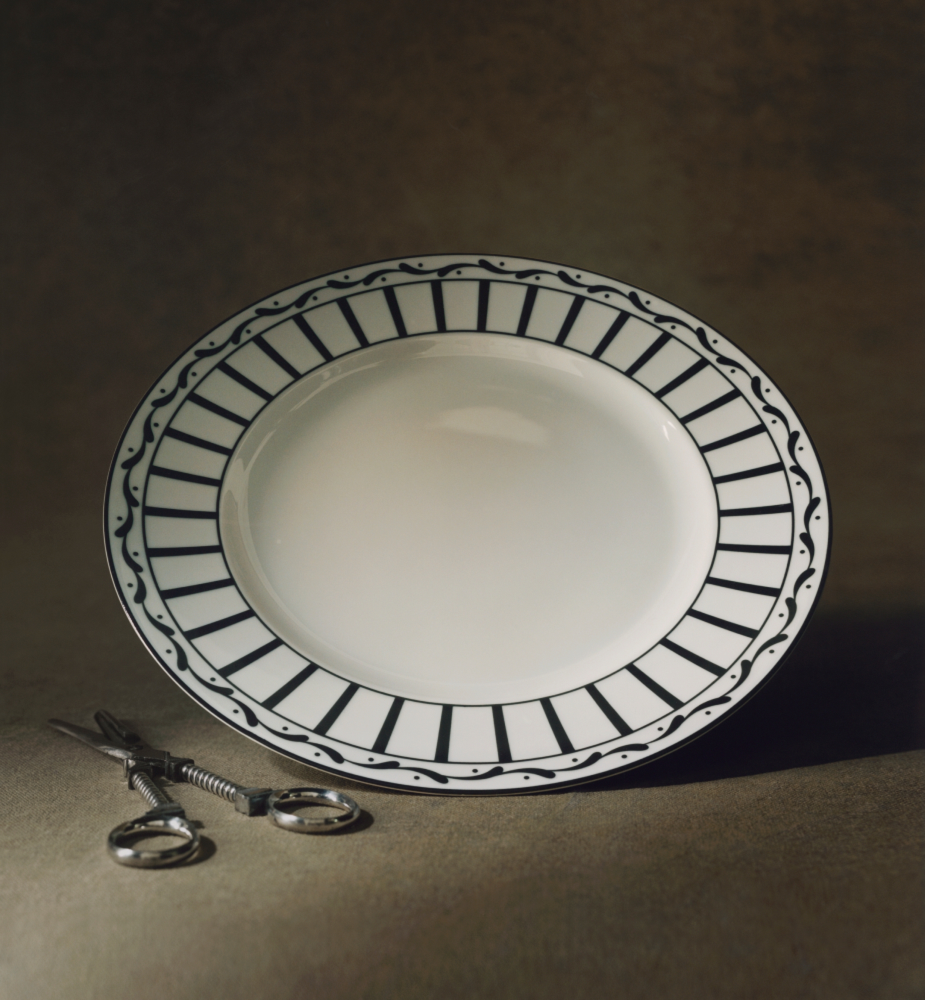 Monsieur Dior 系列装饰盘 白色和黑色 E12