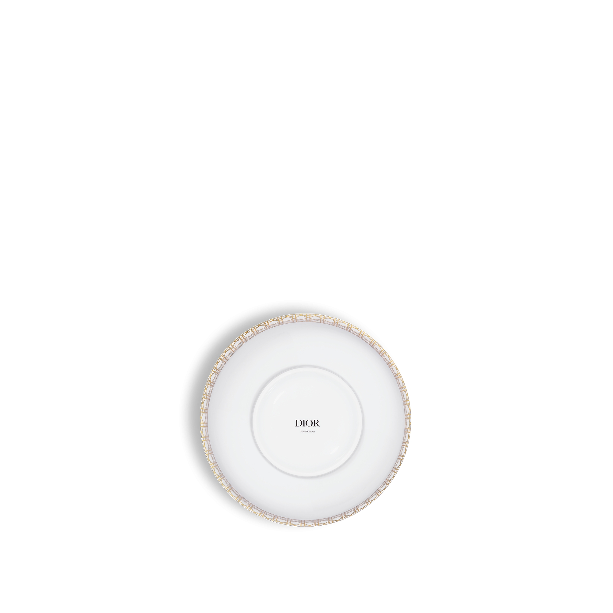 面碗 白色瓷质金色调 Cannage Montaigne 系列图案 E08