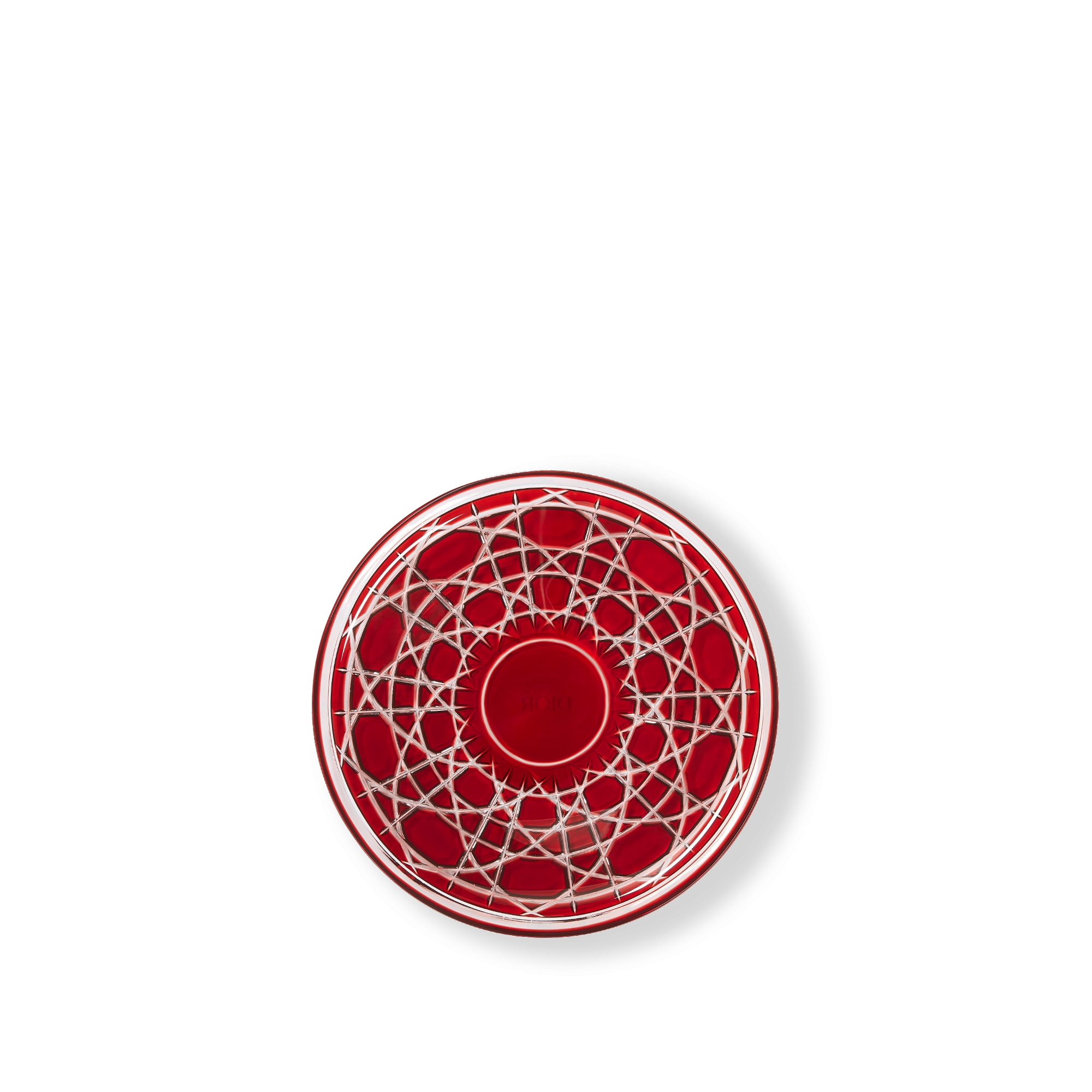 小吃碟两件套装 红色晶体搭配藤格纹图案 E03