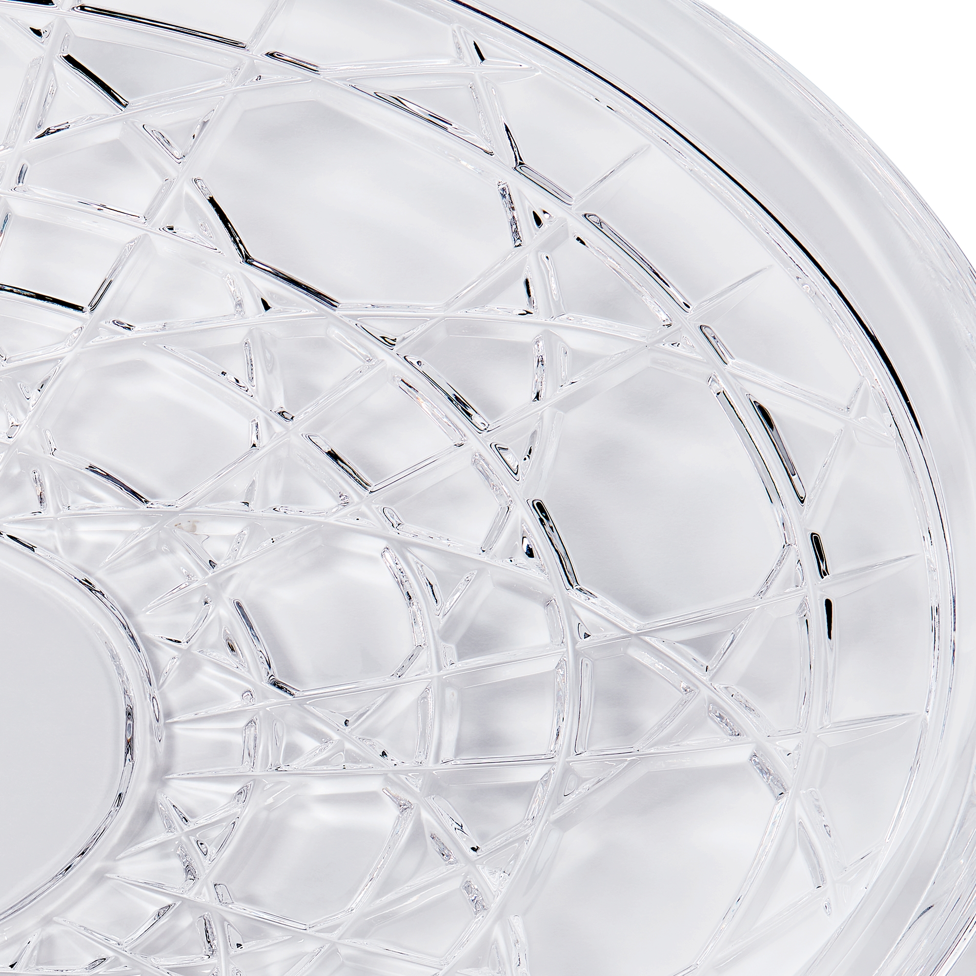 小吃碟两件套装 红色晶体搭配藤格纹图案 E12