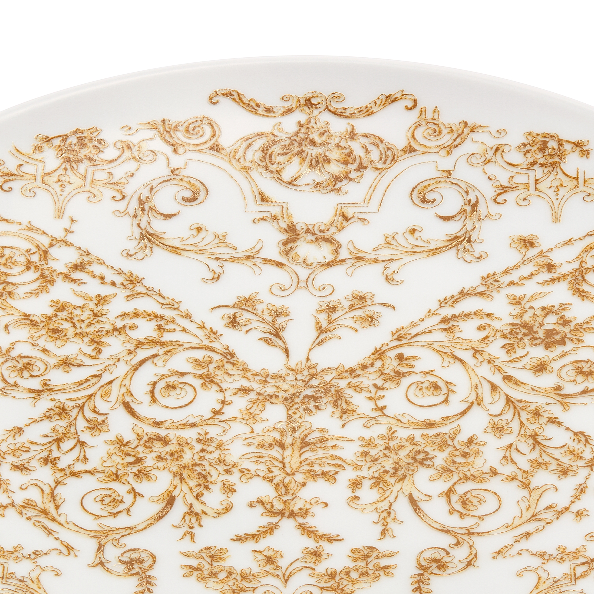 小吃碟四件套装 白色瓷质金色调 Dioresque Stella 图案和黑色蝴蝶图案 E10