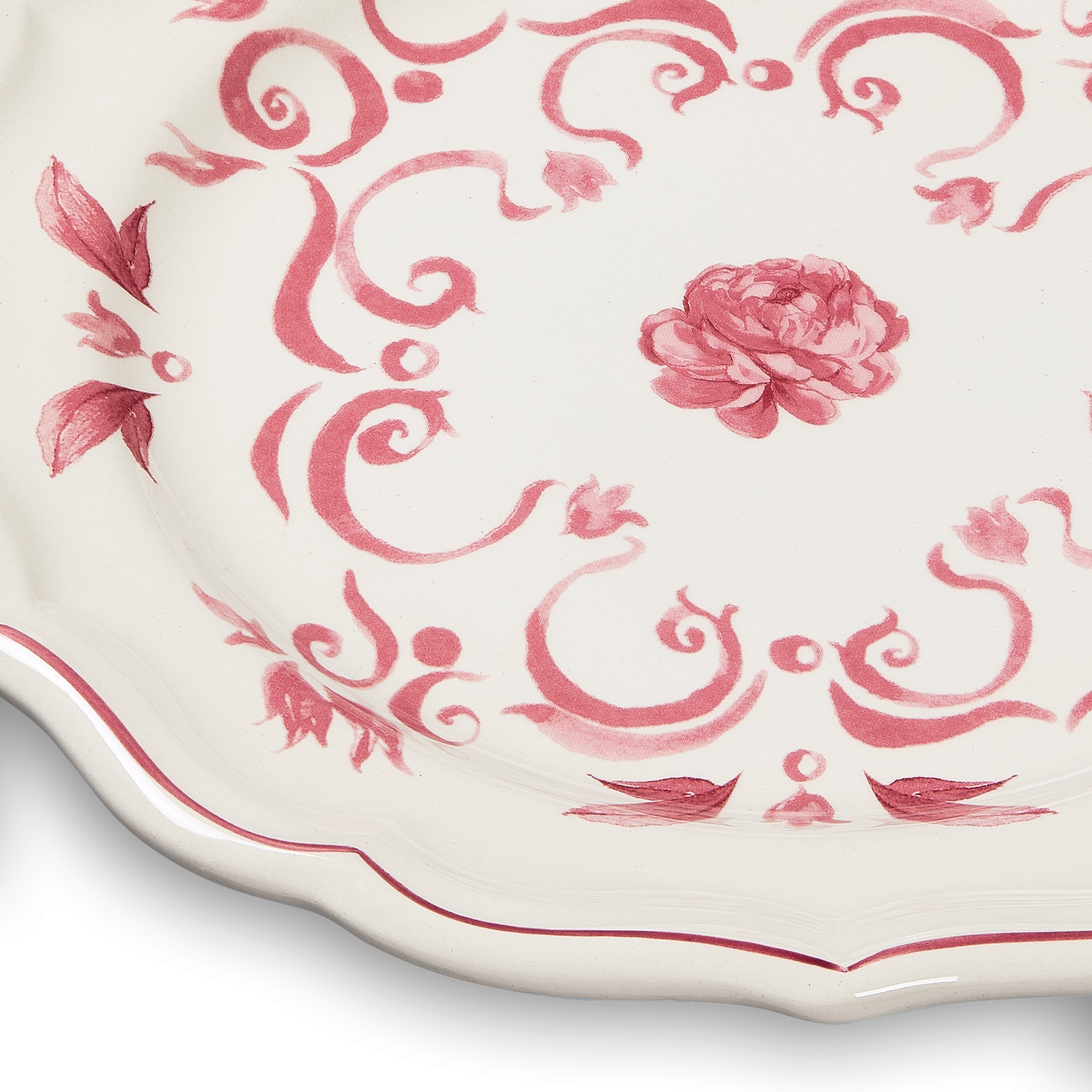 甜品碟 陶瓷玫瑰图案 E09