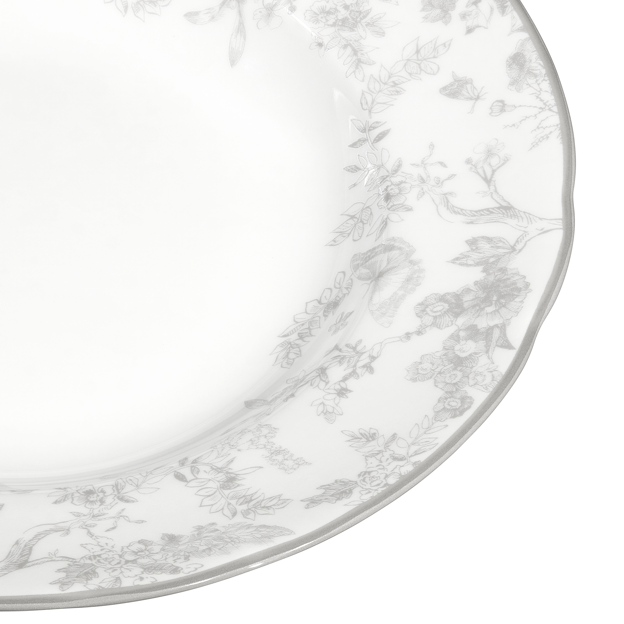 汤盘 灰色茹伊印花 E09