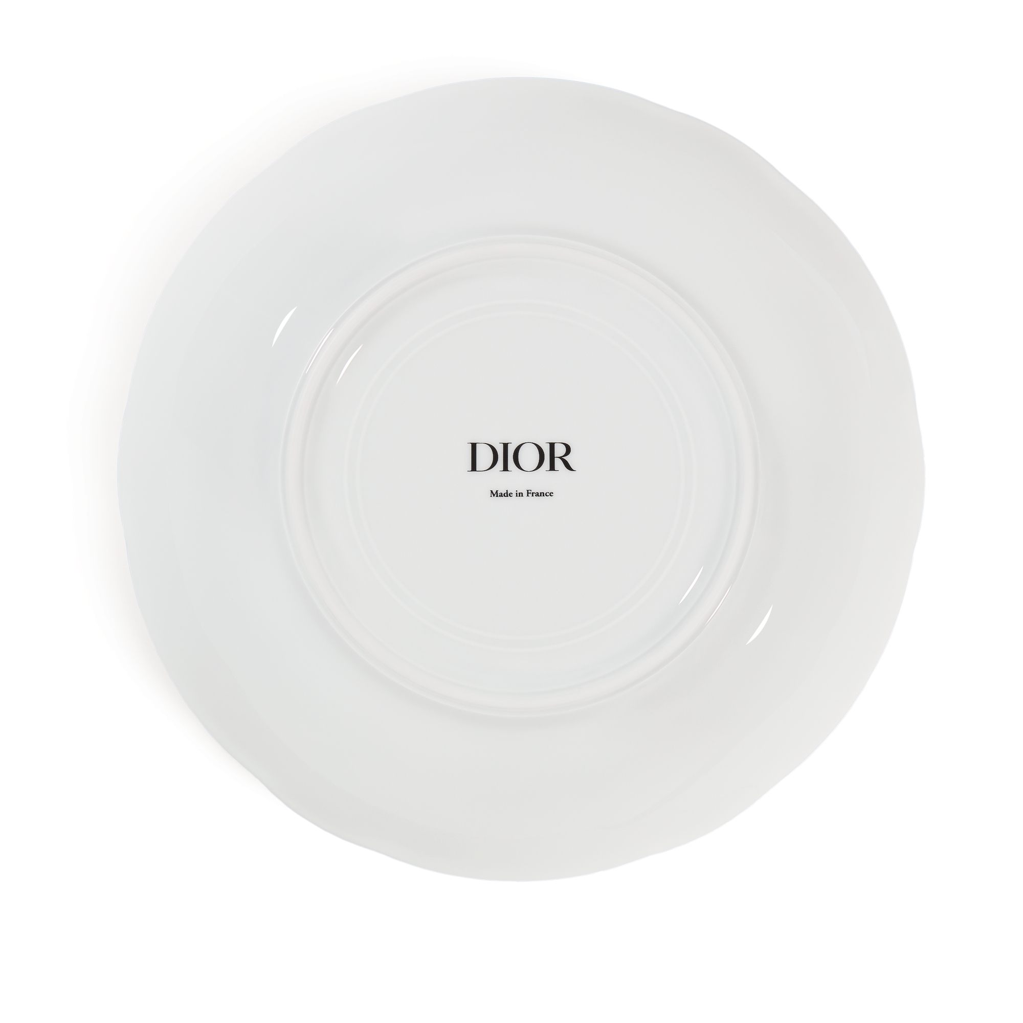 意面盘 白色和灰色茹伊印花 E08