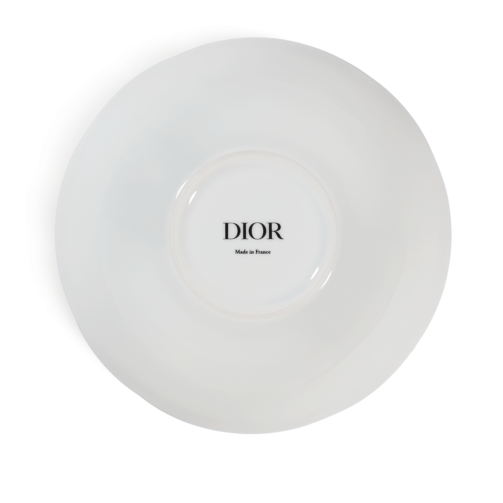 谷物碗 白色和蓝色茹伊印花 E08