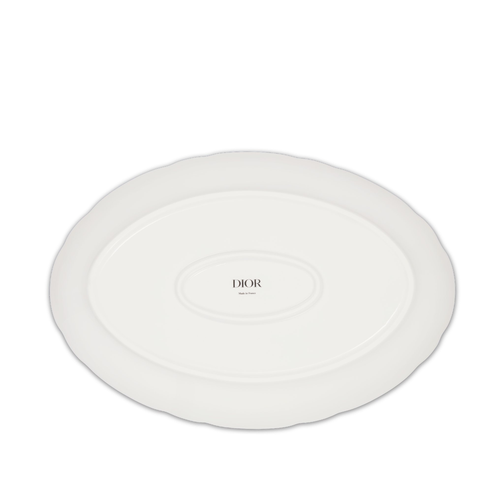 椭圆形浅盘 酒红色茹伊印花老虎图案 E08