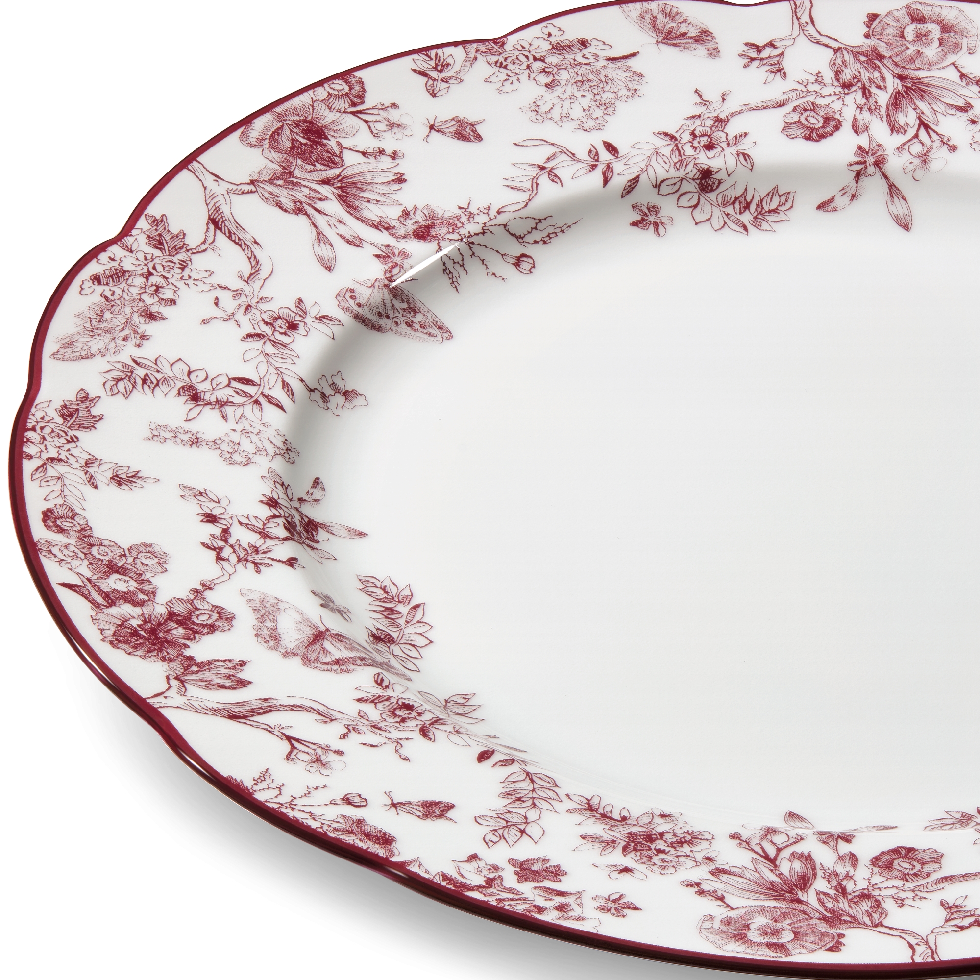 餐盘 酒红色茹伊印花 E09
