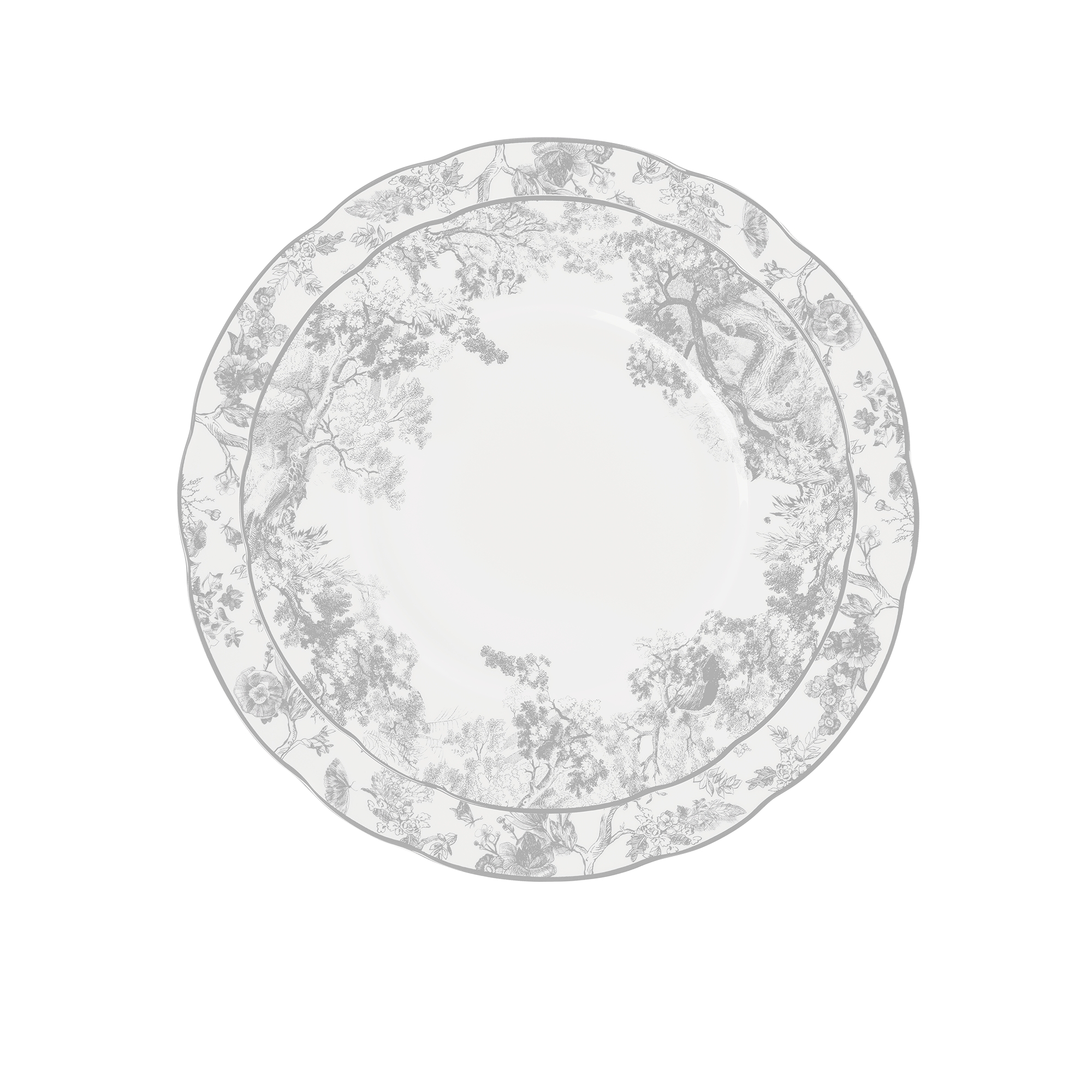 餐盘 灰色茹伊印花 E13