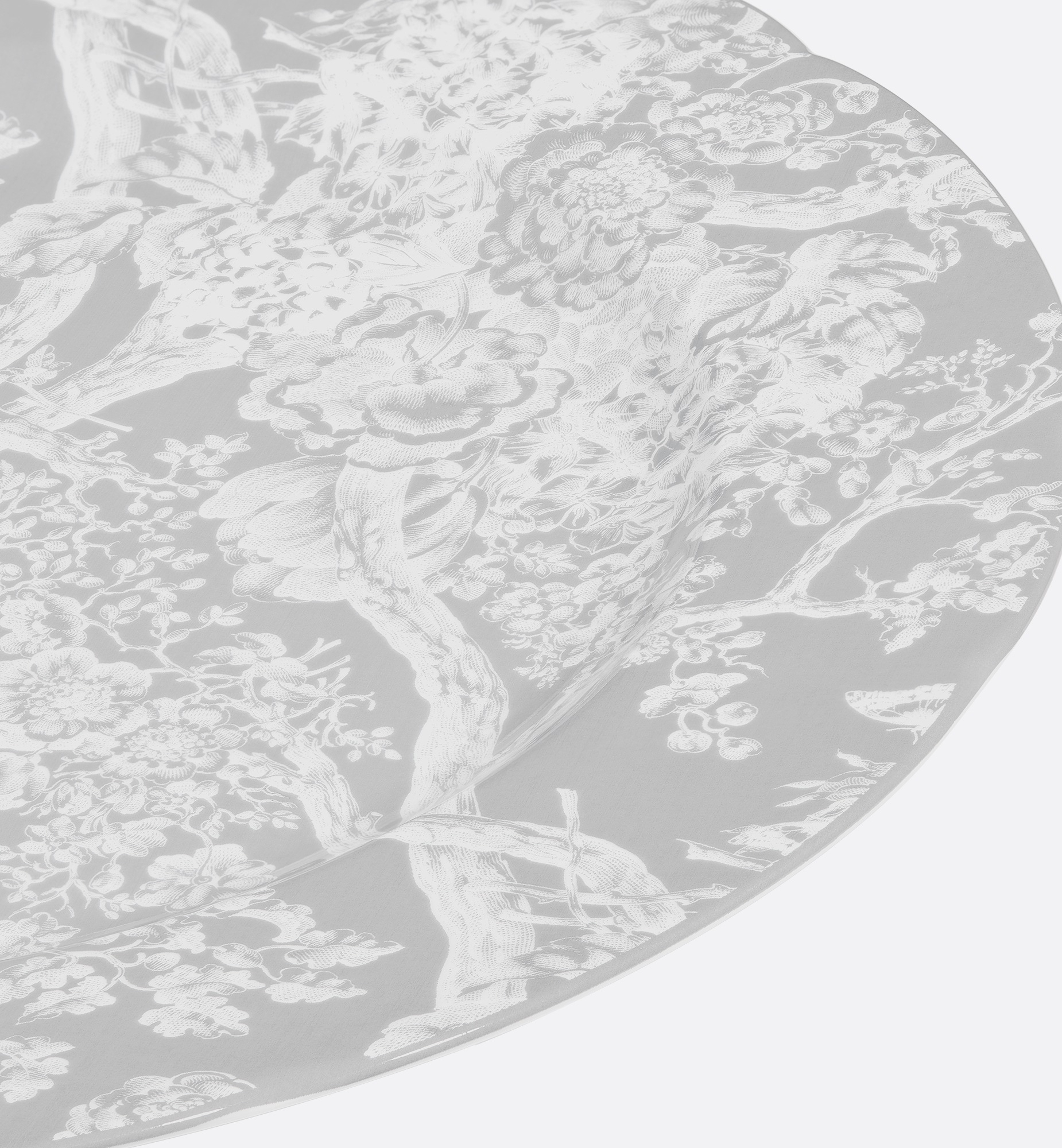 甜品碟 灰色 Hydrangea 茹伊印花 E09