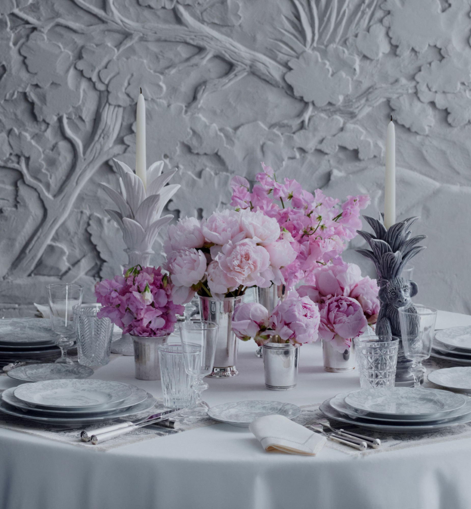 甜品碟 灰色 Hydrangea 茹伊印花 E14