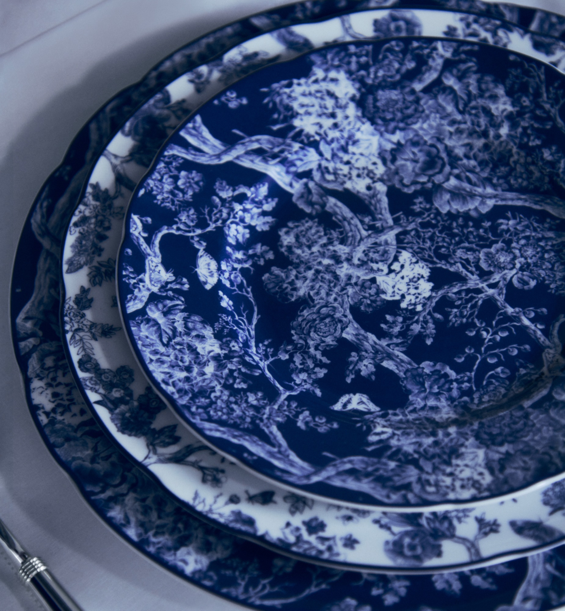 甜品碟 蓝色茹伊印花 E13