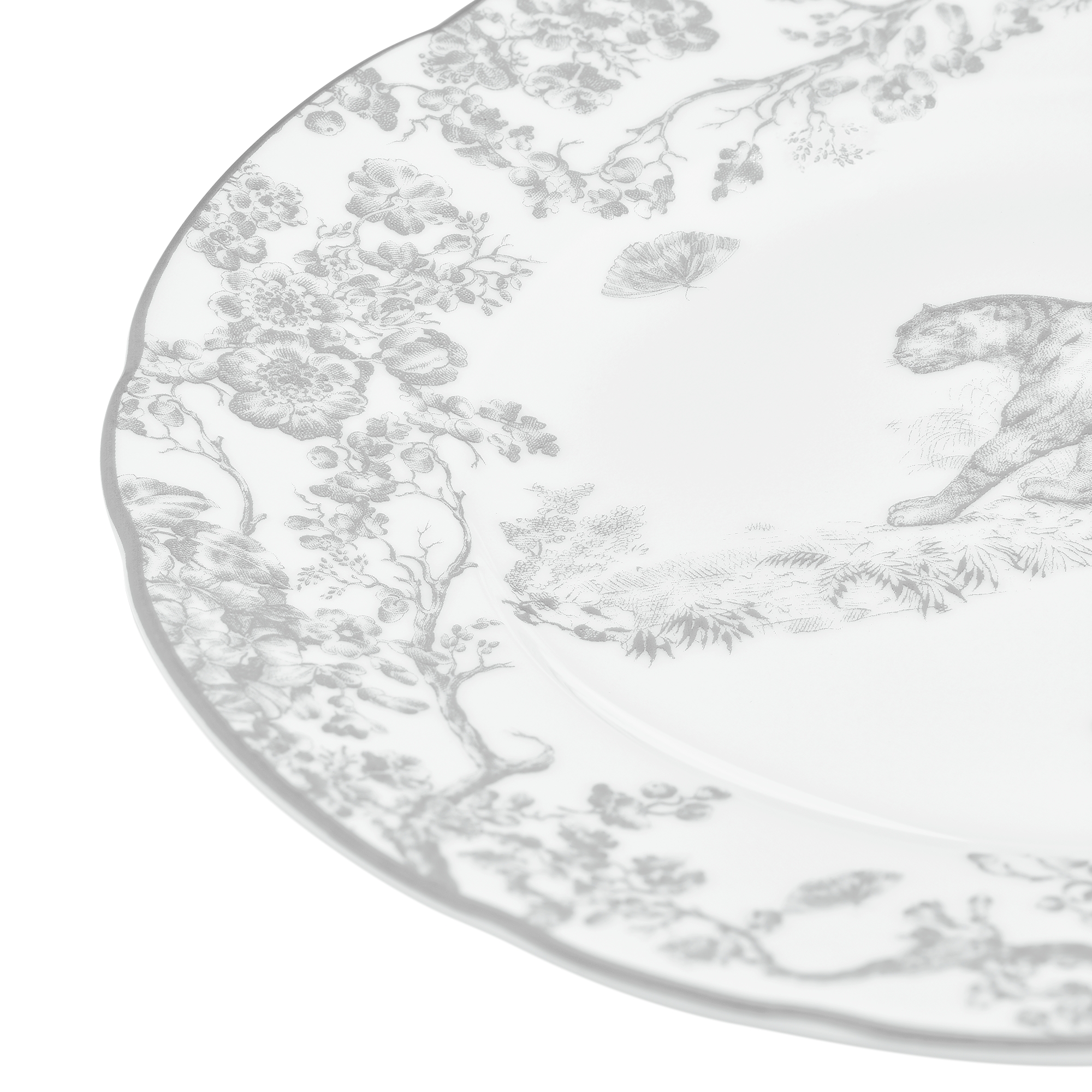 甜品碟 灰色 Tiger 茹伊印花 E09