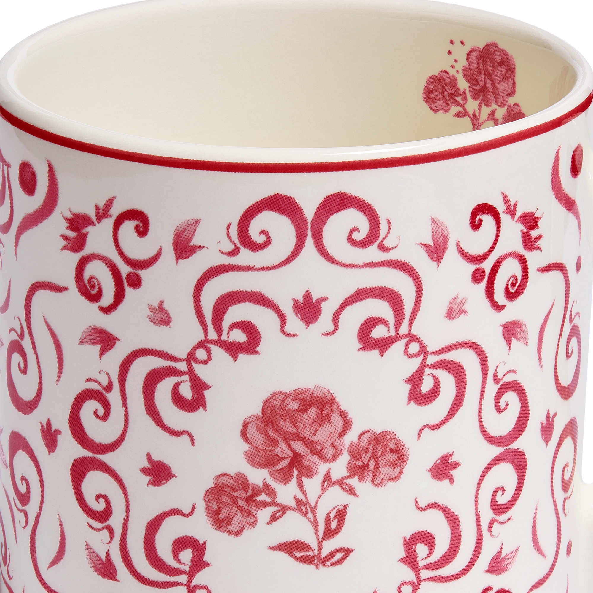 马克杯两只套装 陶瓷小蜜蜂和玫瑰图案 E11