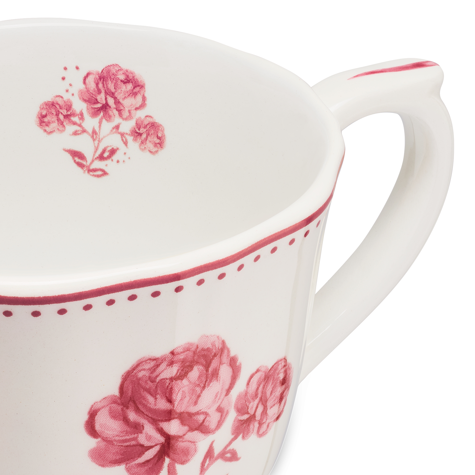 茶杯 陶瓷玫瑰图案 E09