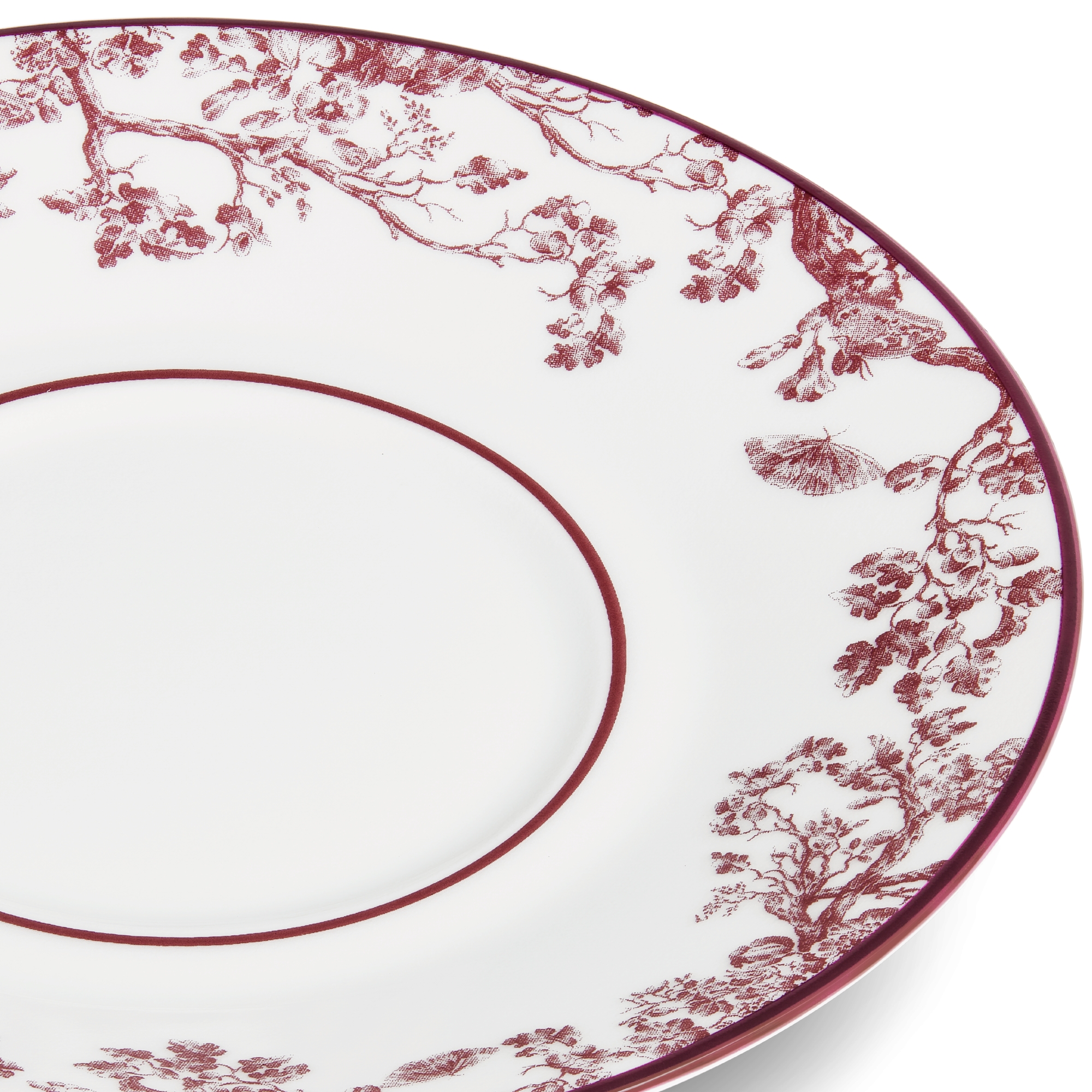 咖啡杯杯托 酒红色茹伊印花 E09