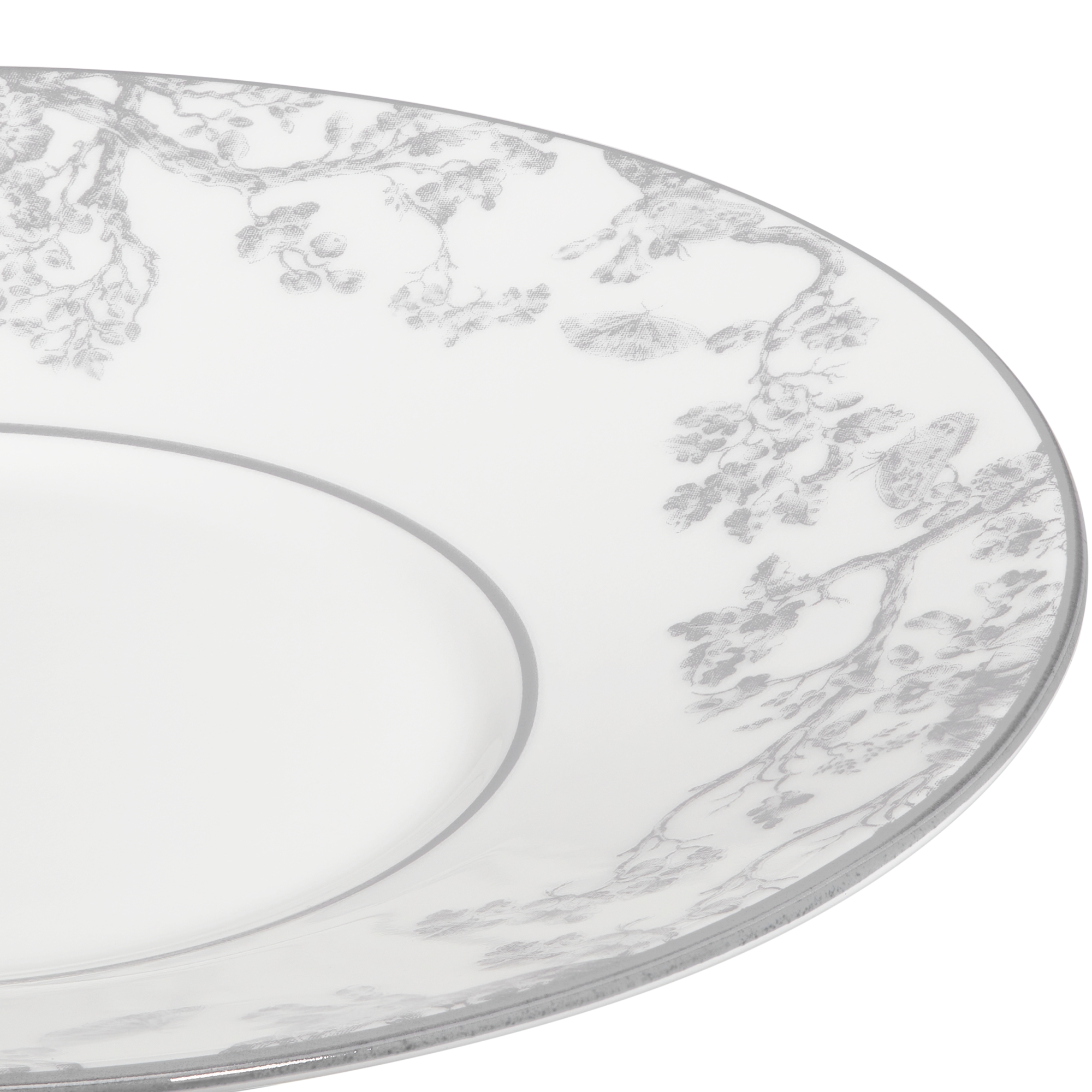 茶杯杯托 灰色茹伊印花 E09