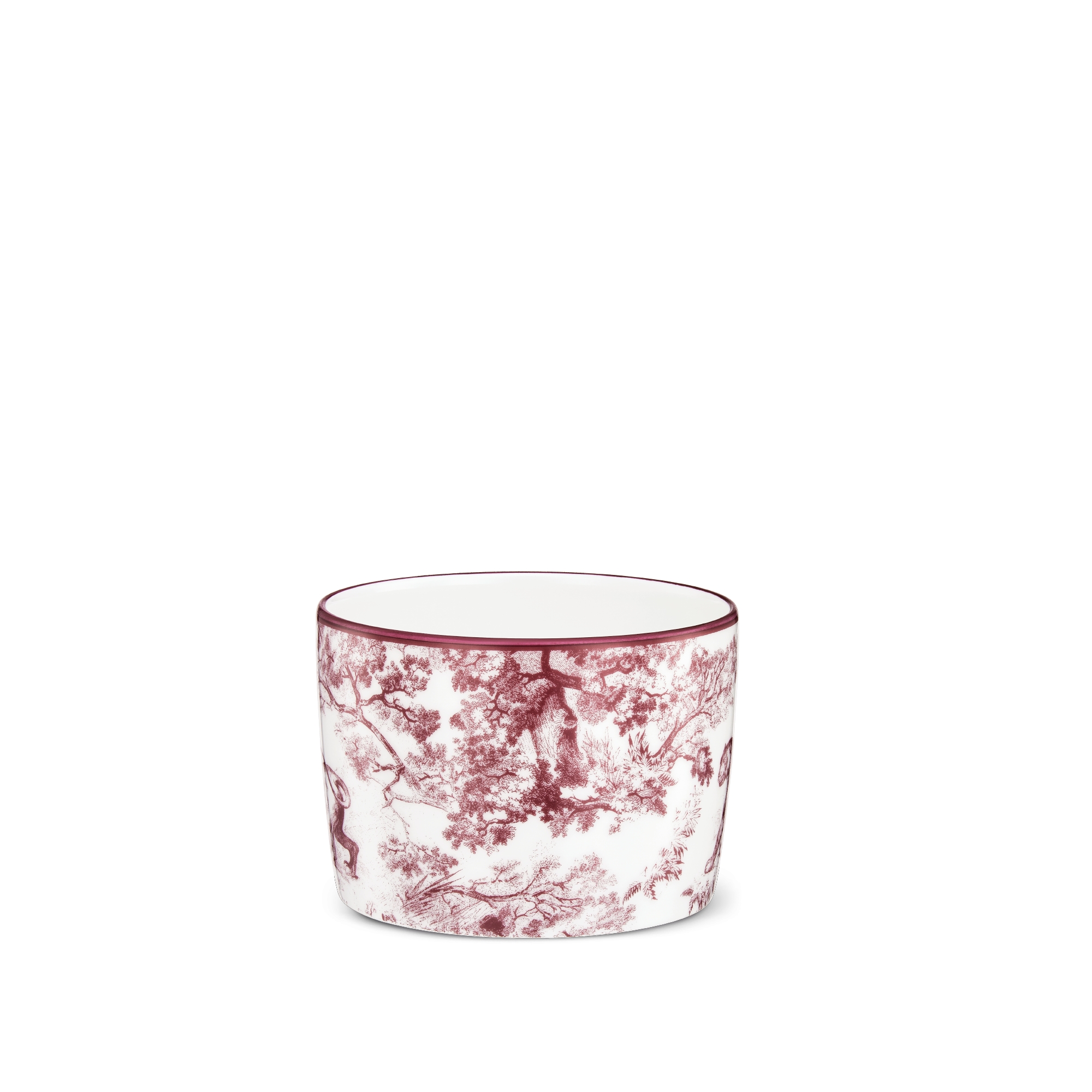 茶杯 酒红色茹伊印花老虎图案 E08