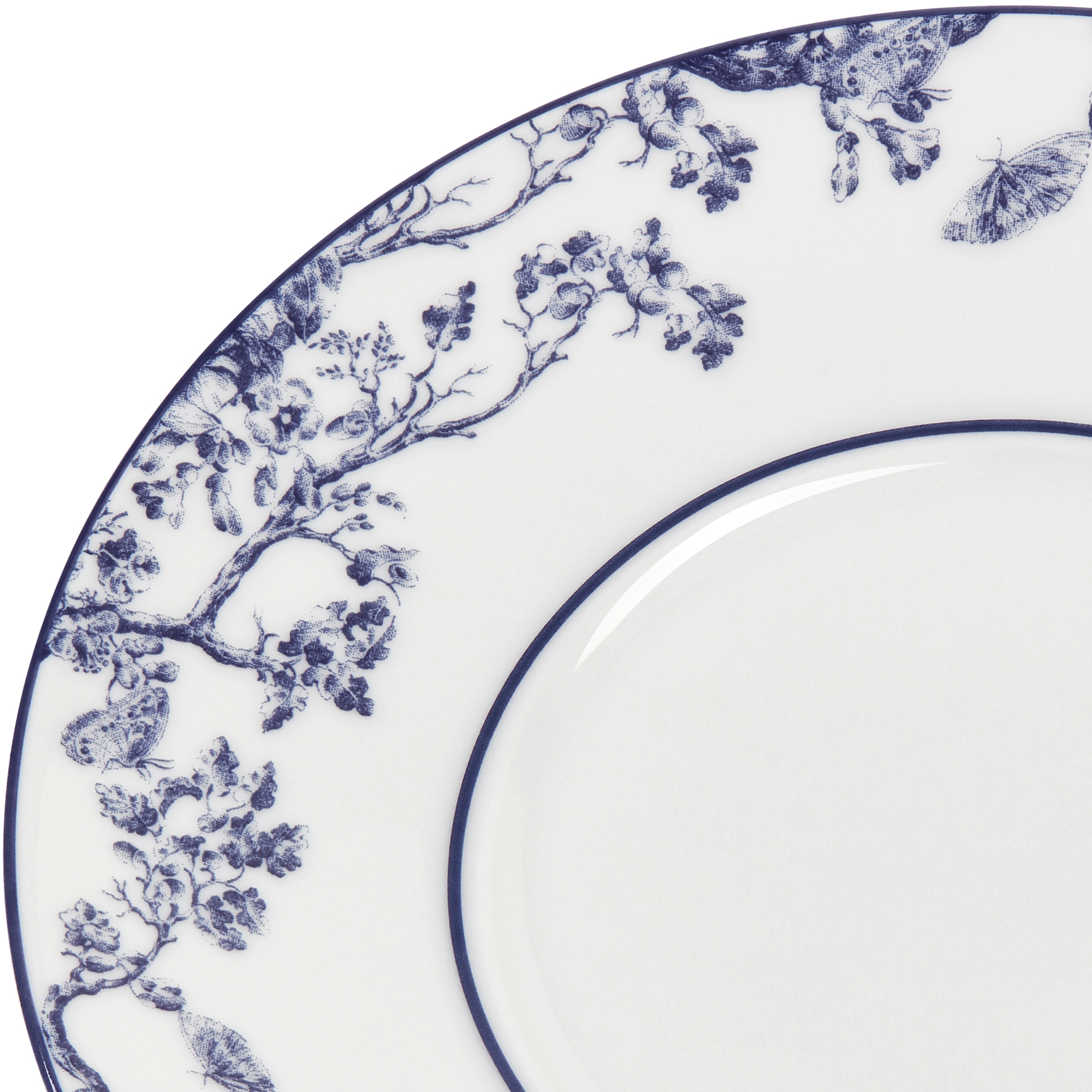 茶杯杯托  蓝色茹伊印花 E09