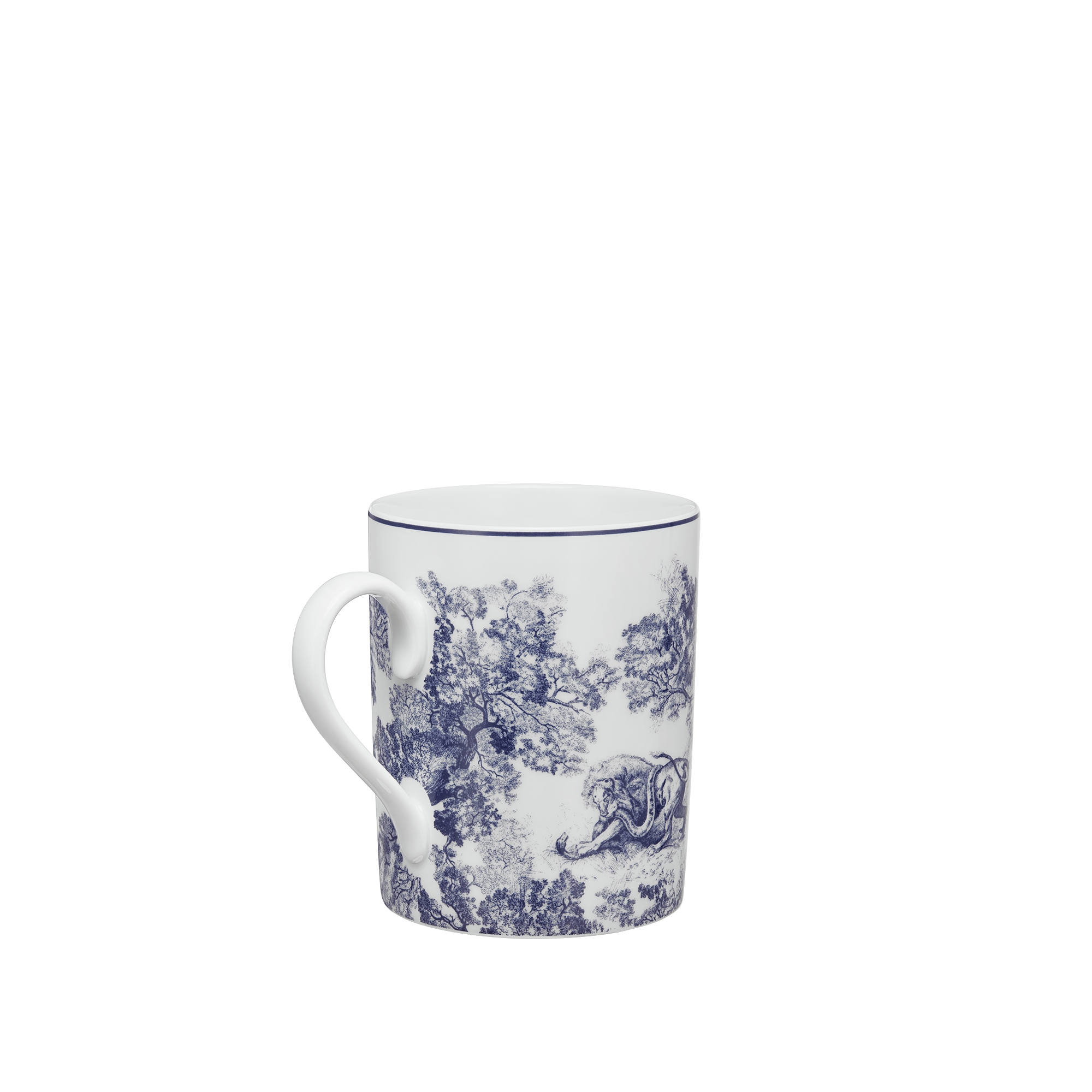 马克杯 蓝色茹伊印花 E05