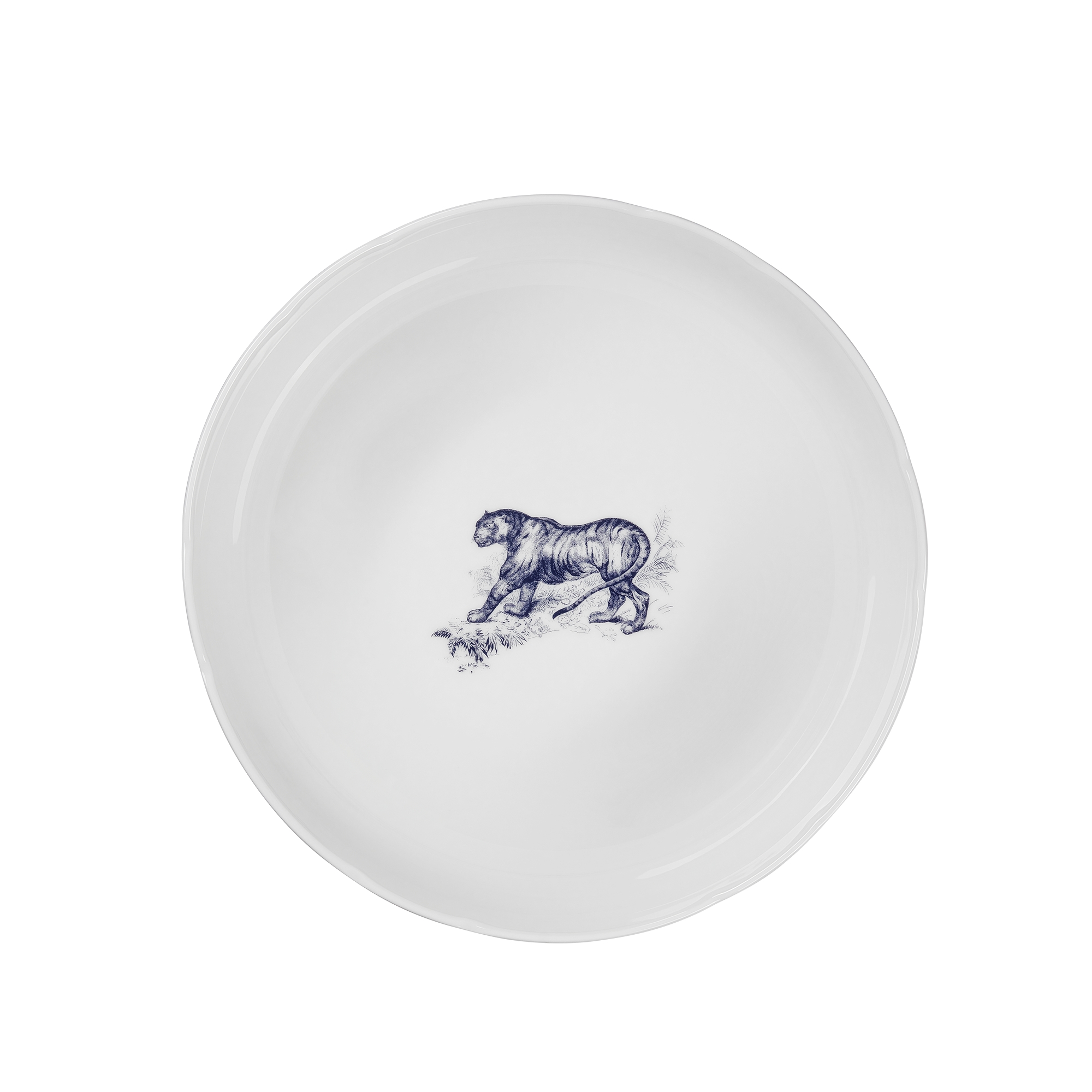 色拉碗 蓝色茹伊印花 E01