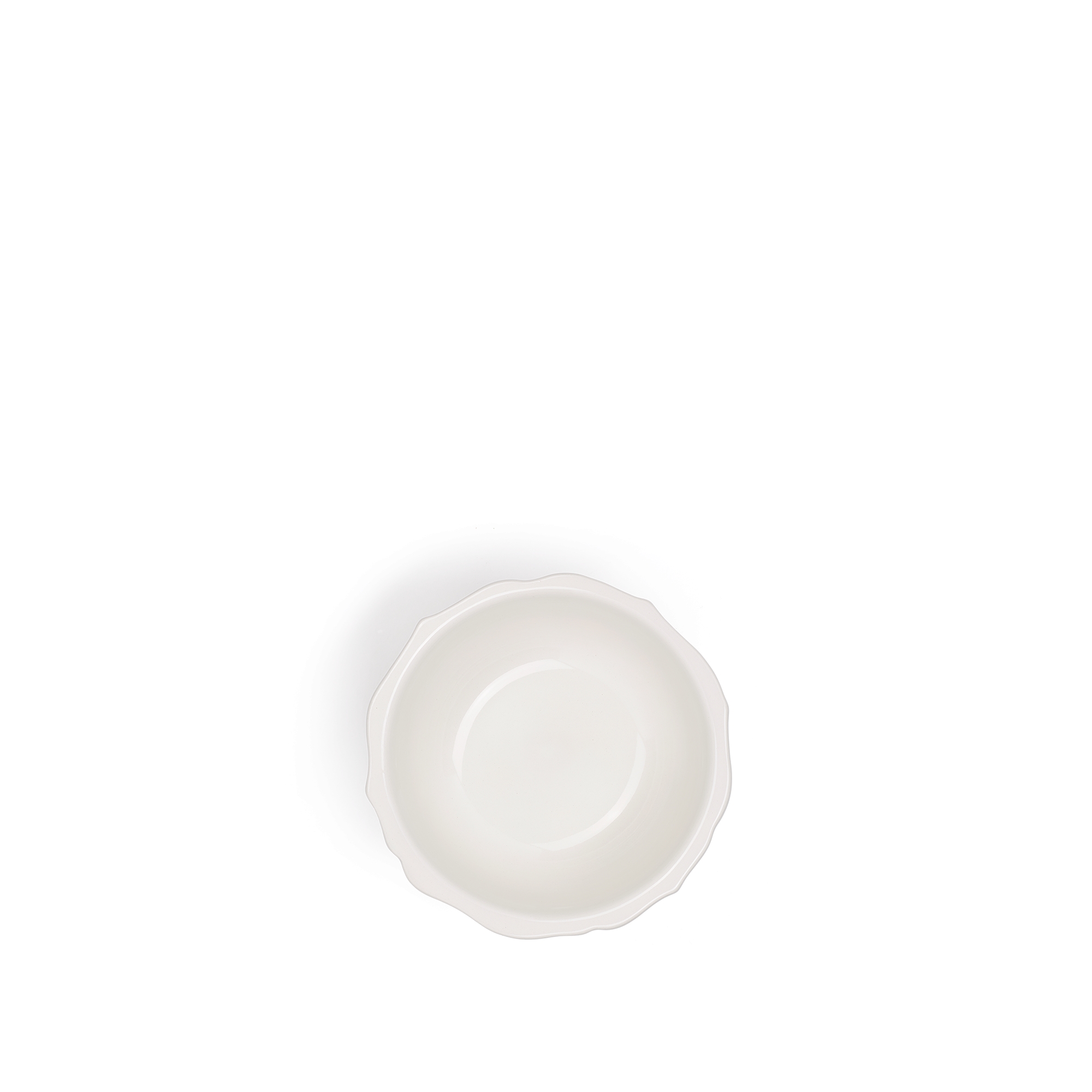 谷物碗两件套装 白色陶瓷 Lily Dior 凸起图案 E06