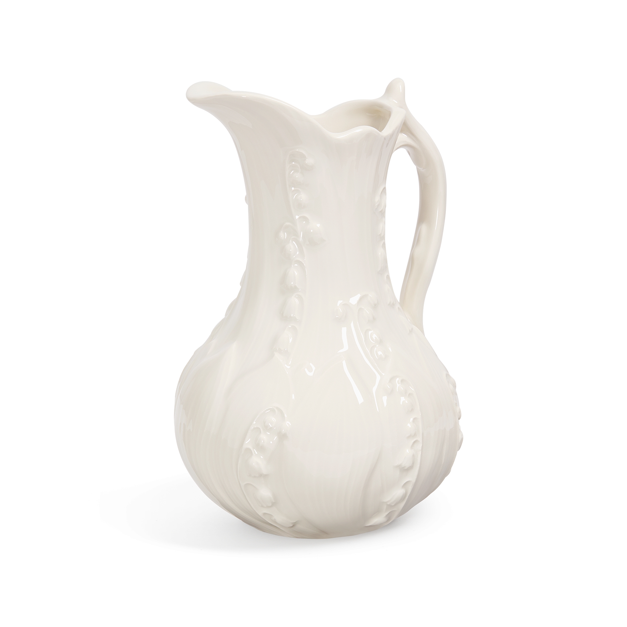 水瓶 白色陶瓷 Lily Dior 凸起图案 E03