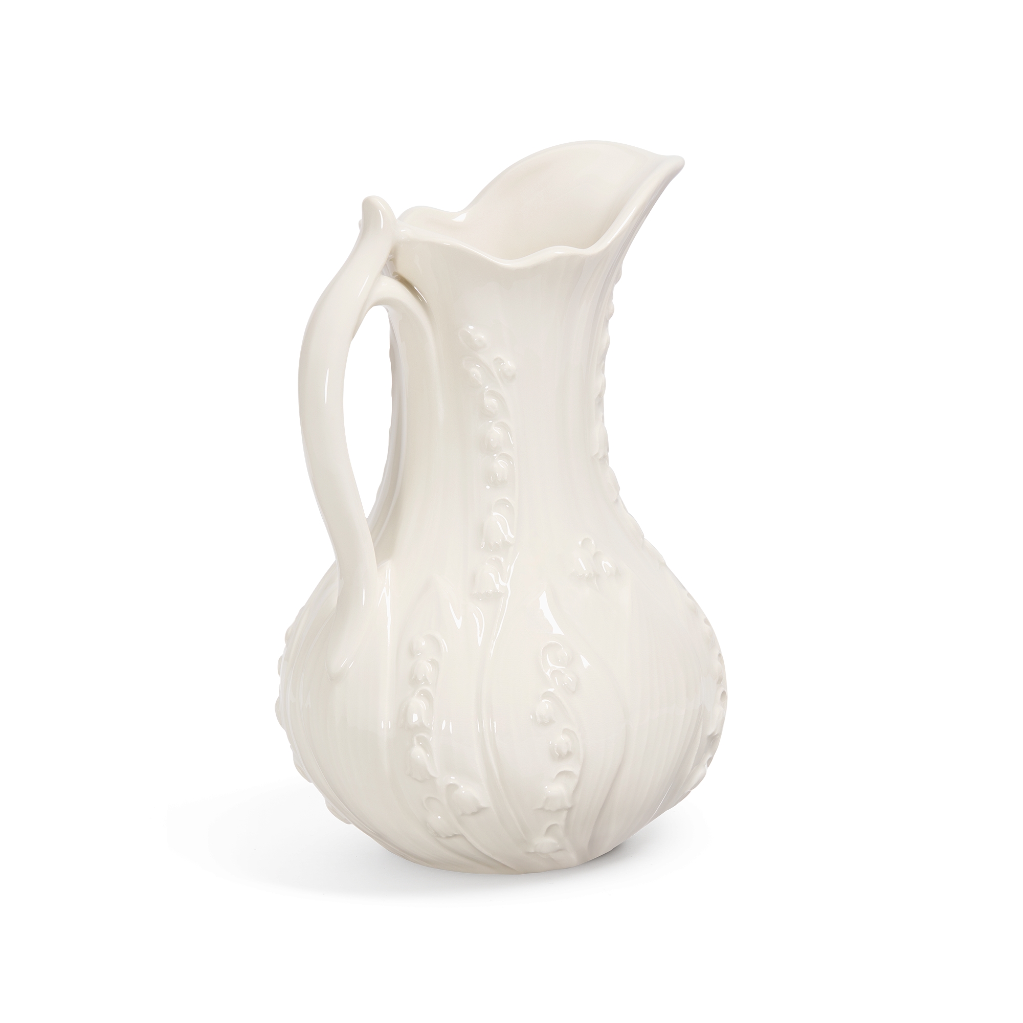 水瓶 白色陶瓷 Lily Dior 凸起图案 E05