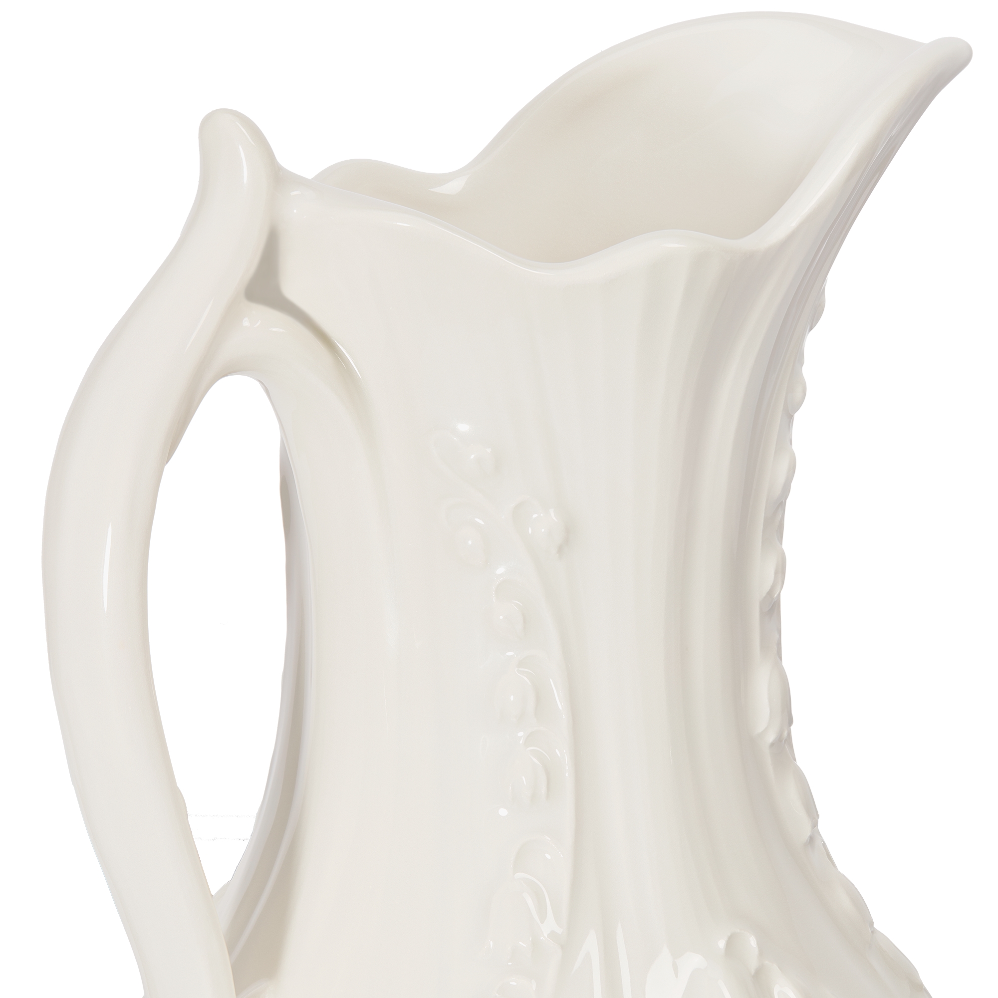 水瓶 白色陶瓷 Lily Dior 凸起图案 E09