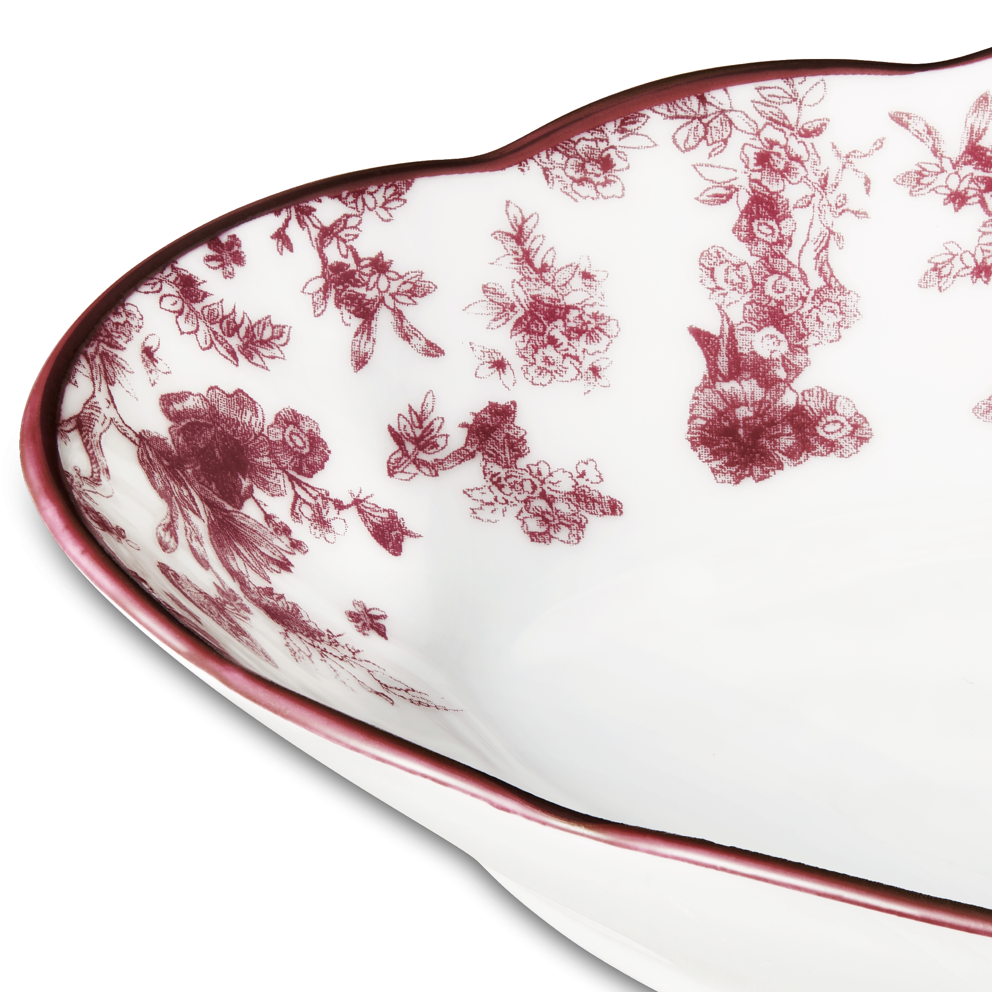 调味碟 酒红色茹伊印花 E09