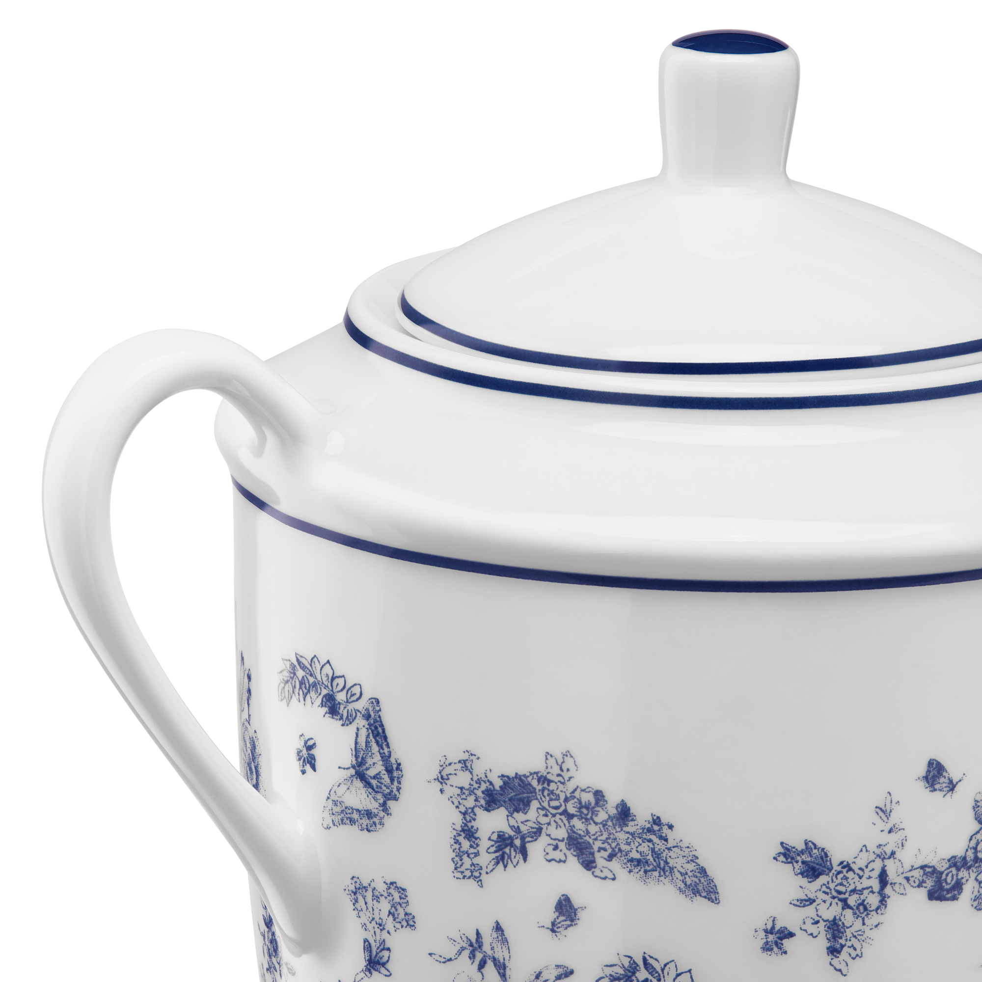 糖罐 蓝色茹伊印花 E09