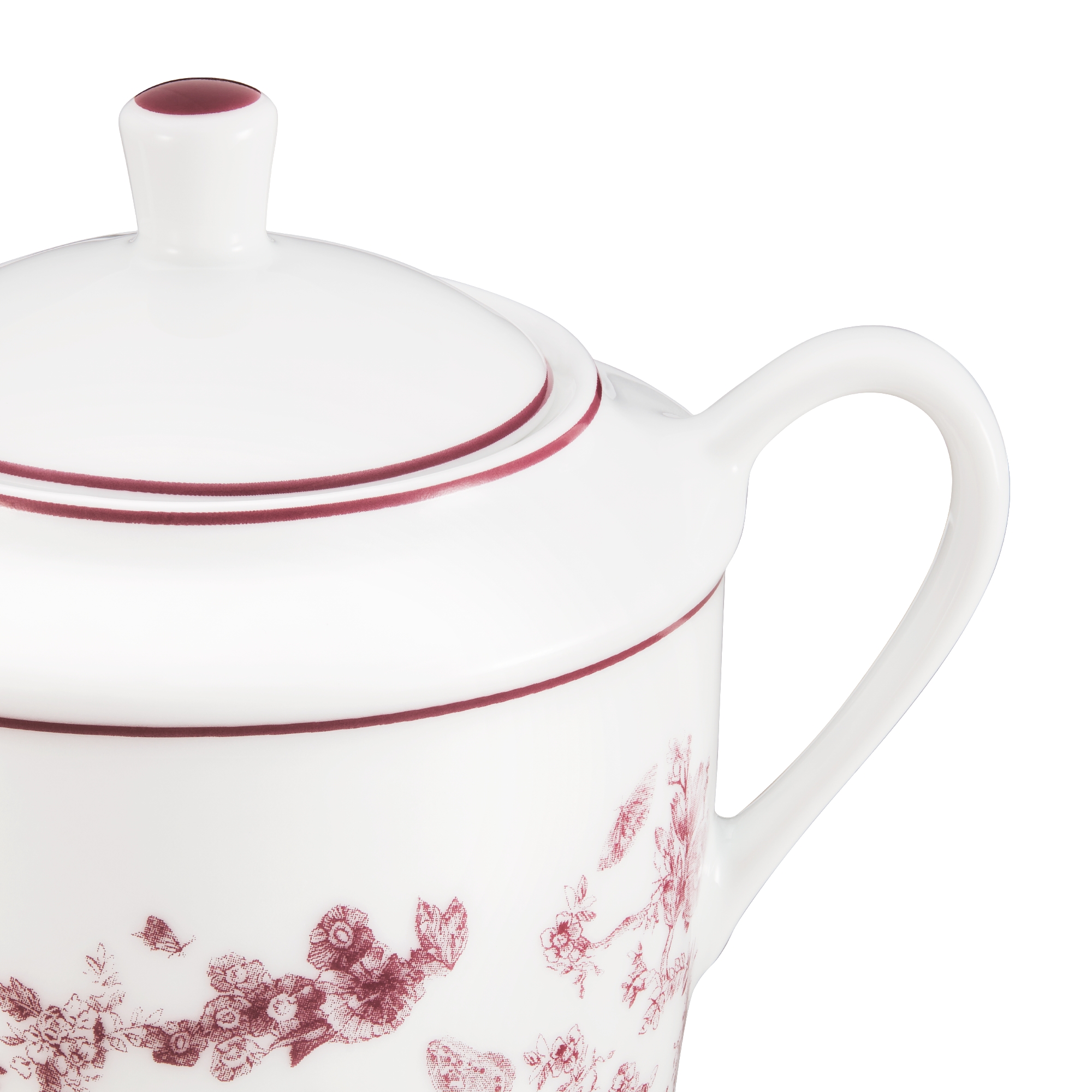 糖罐 酒红色茹伊印花 E09