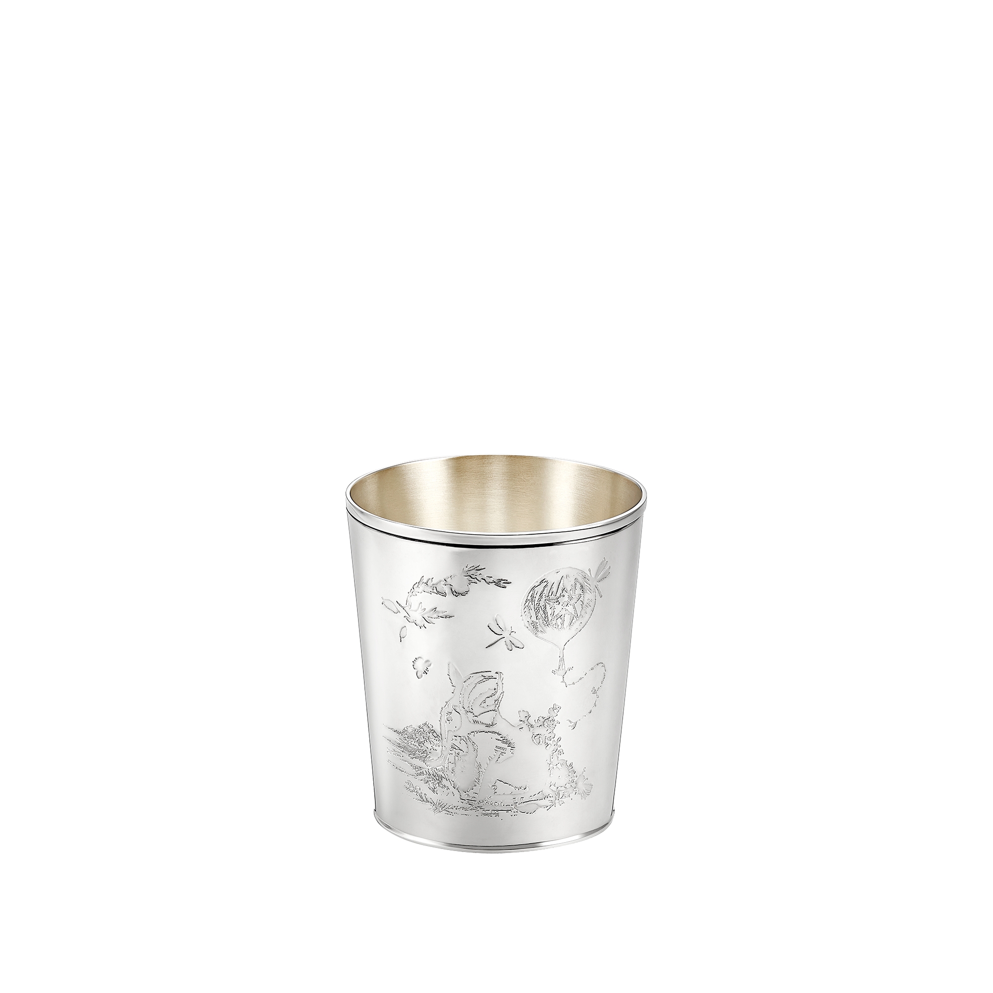 宽口杯 银色饰面金属 Innocence 茹伊印花图案 E08