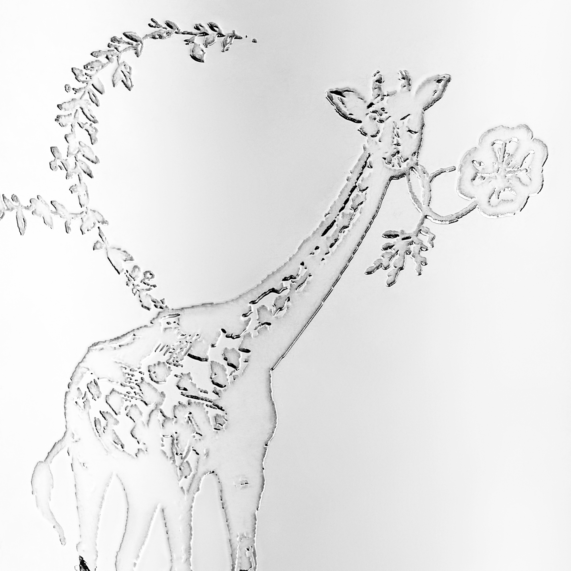 宽口杯 银色饰面金属 Innocence 茹伊印花图案 E09