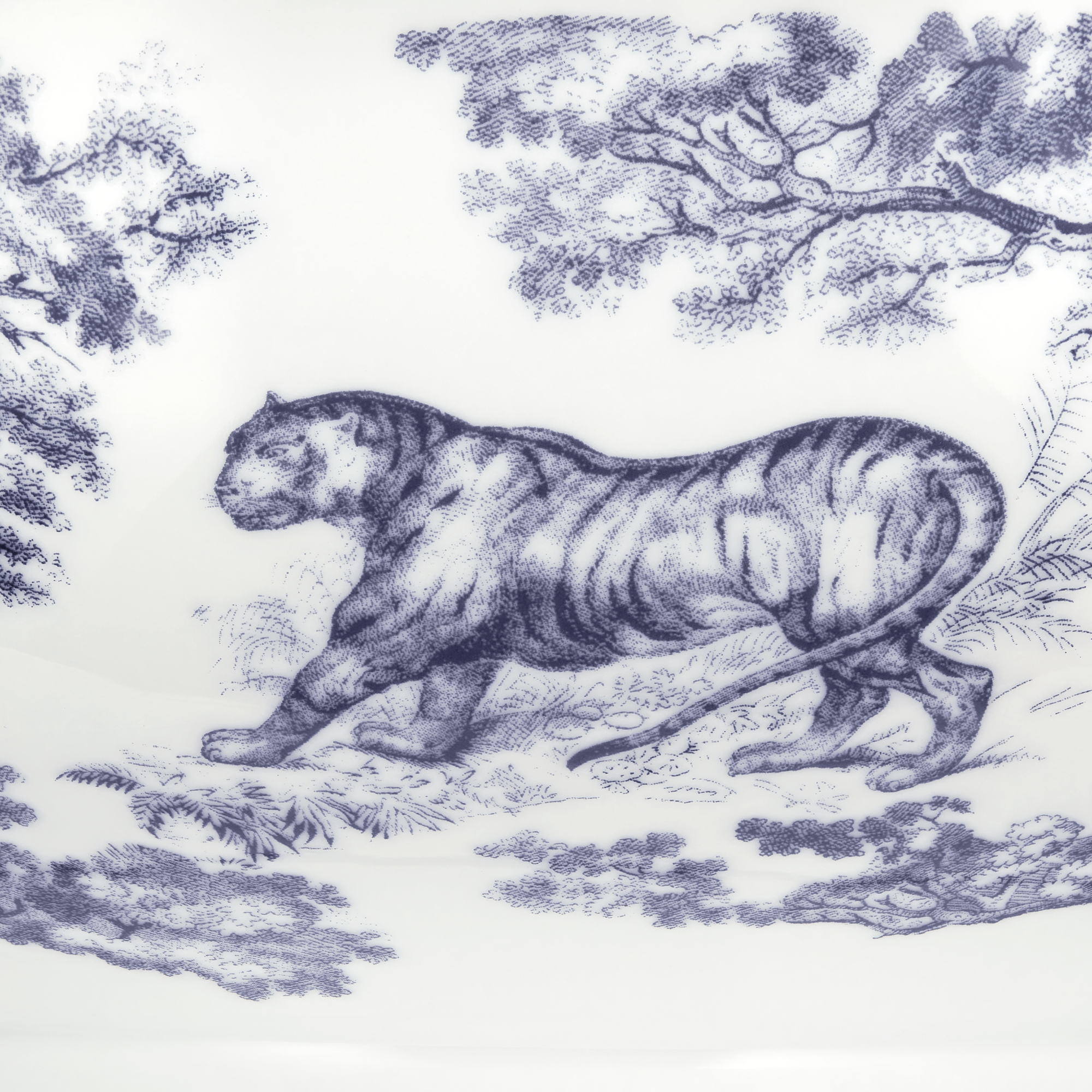 汤碗 蓝色茹伊印花 E10