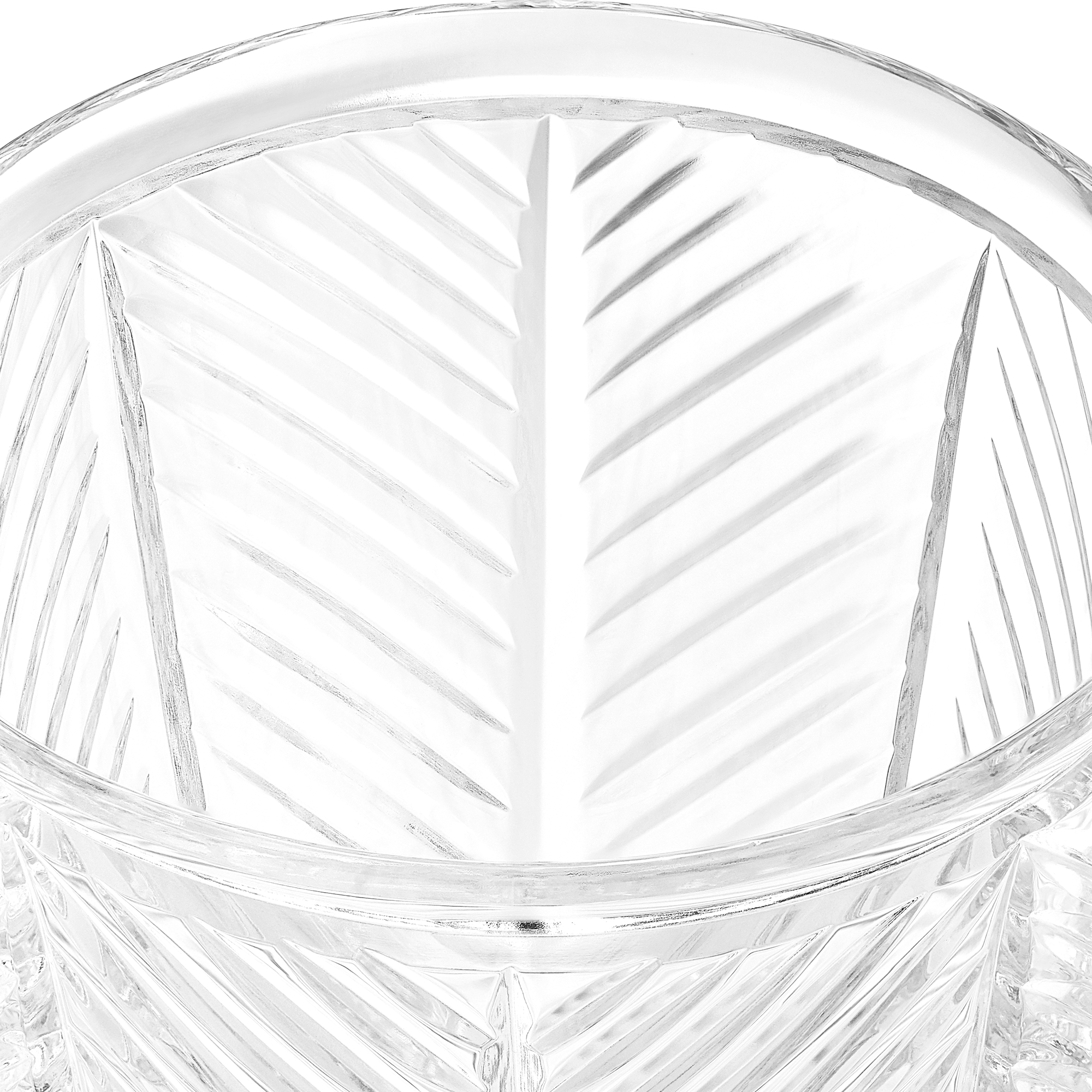 水杯 透明人字斜纹图案 E09