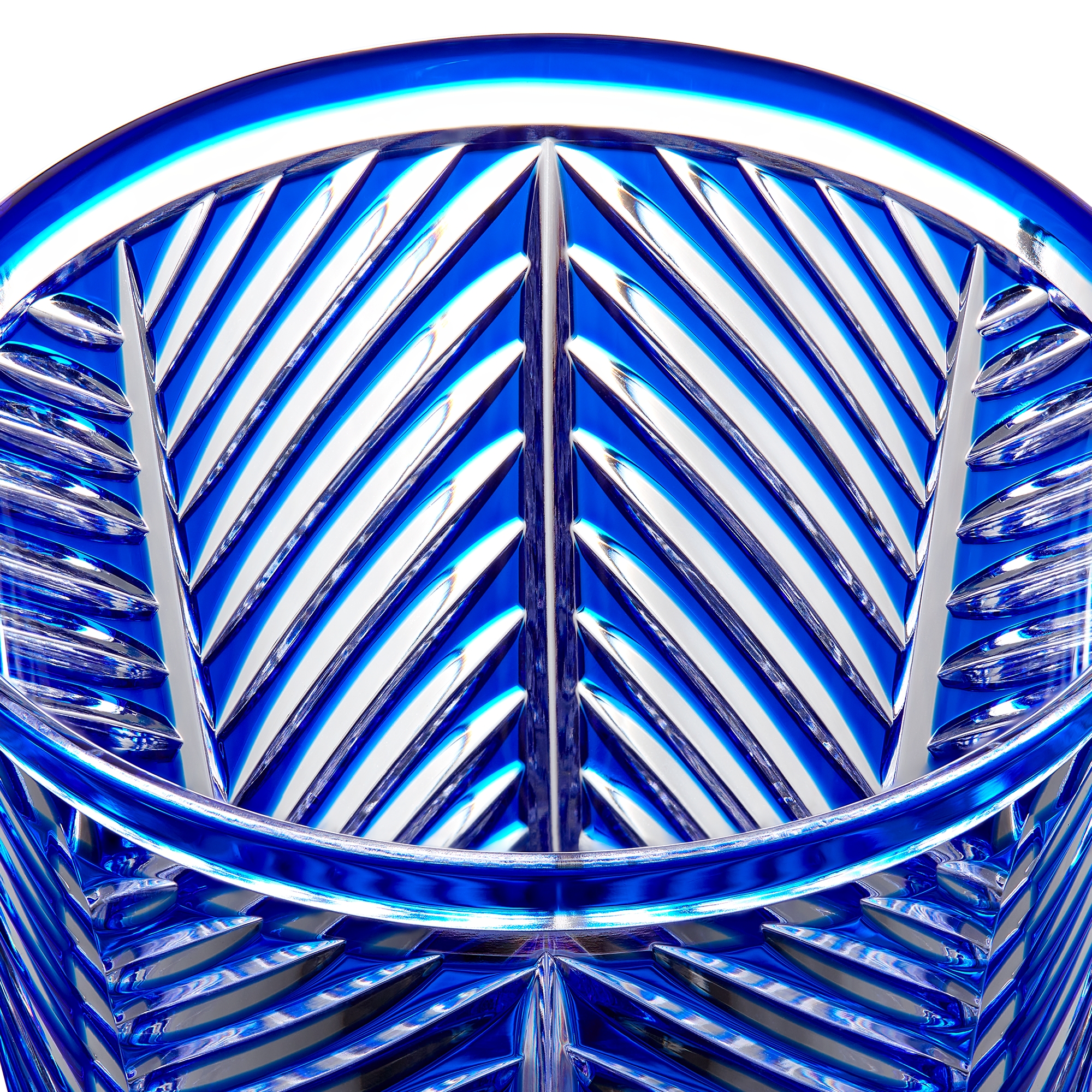 水杯 蓝色人字斜纹图案 E09