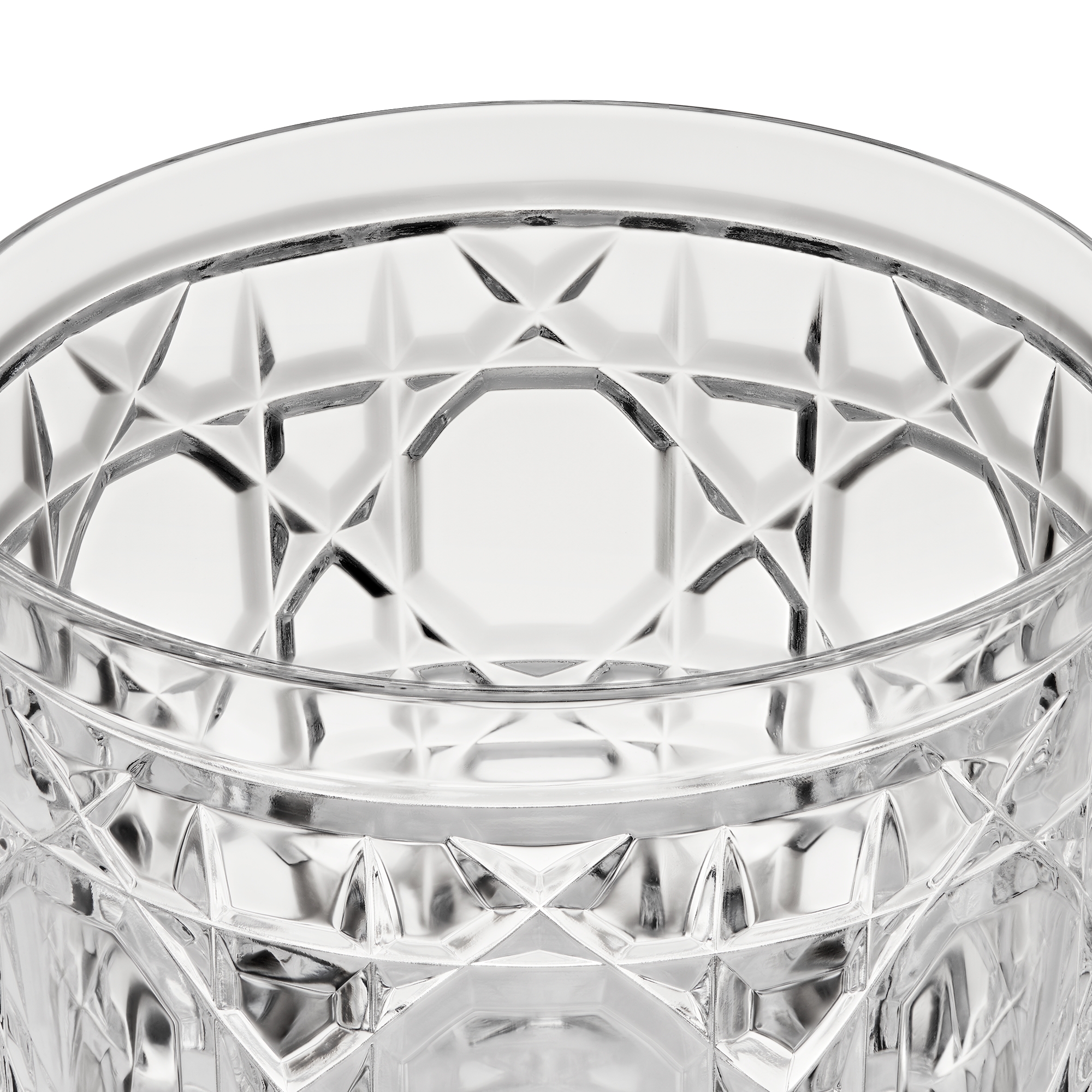 宽口杯 透明效果藤格纹 E09