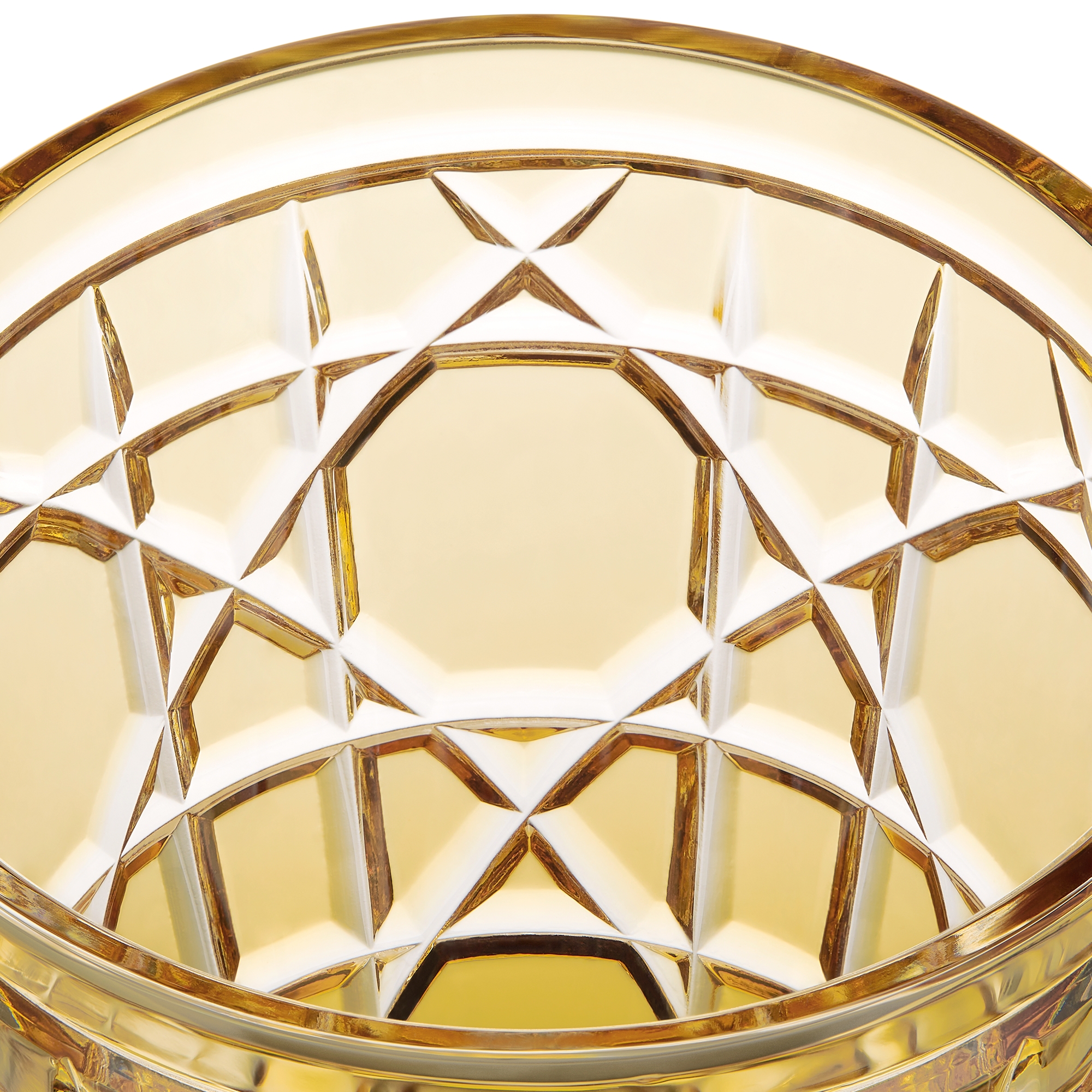 水杯 琥珀色藤格纹图案 E09