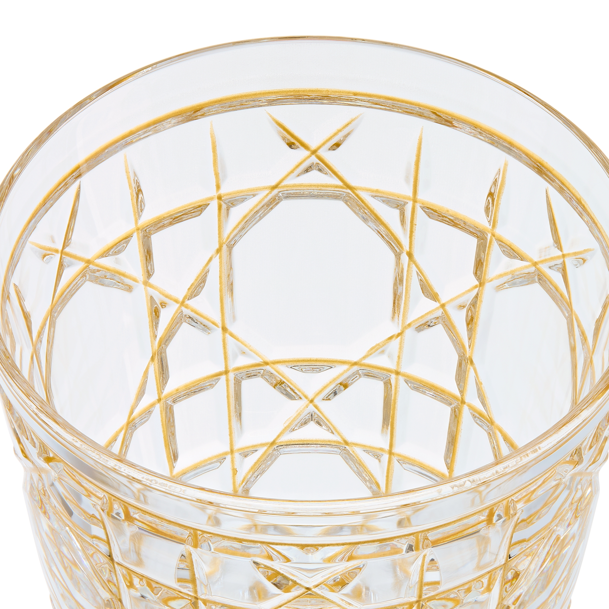 水杯两件套装 晶体搭配金色调藤格纹图案 E09