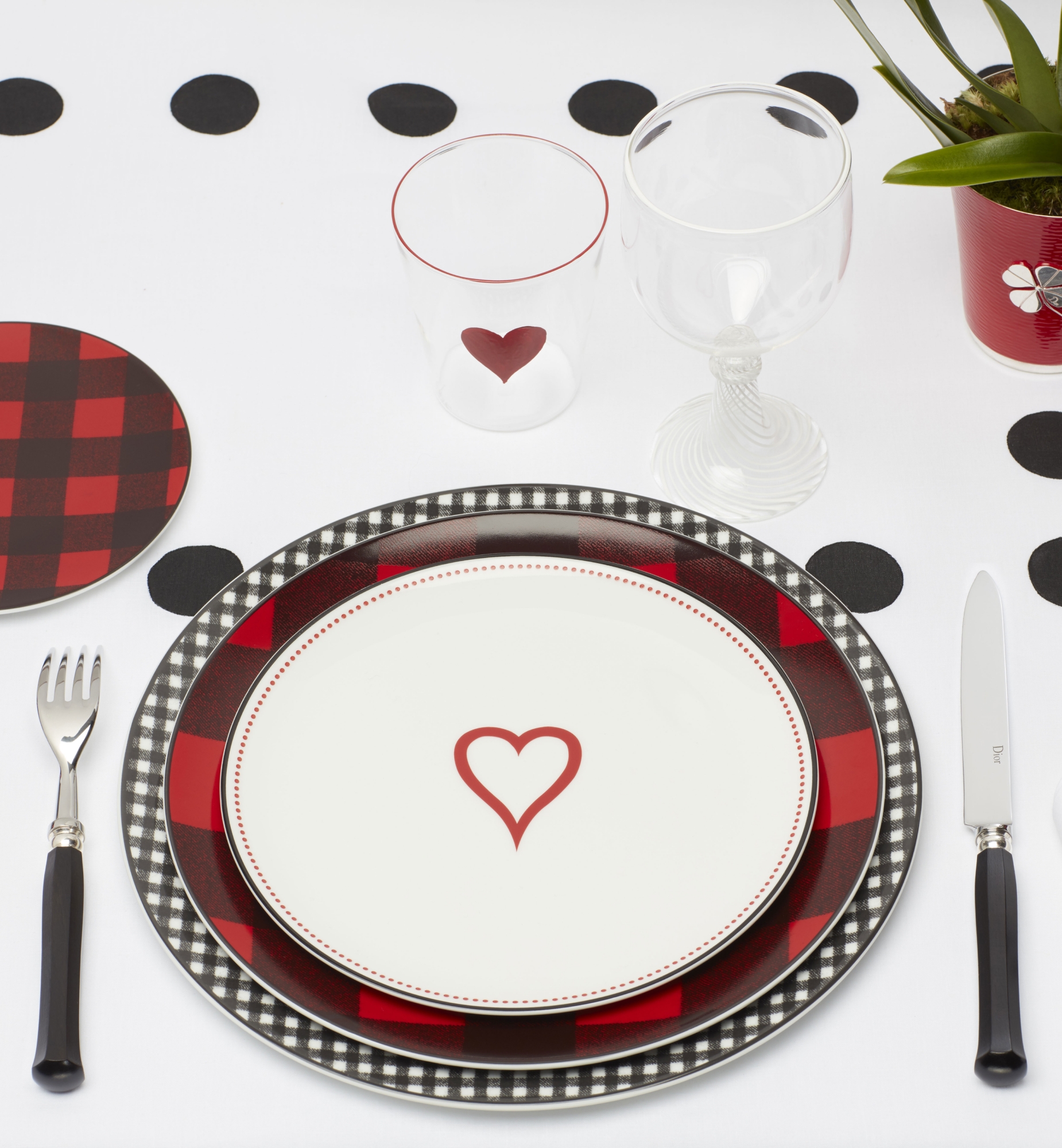 水杯 Check'n'Dior 红心装饰 E12