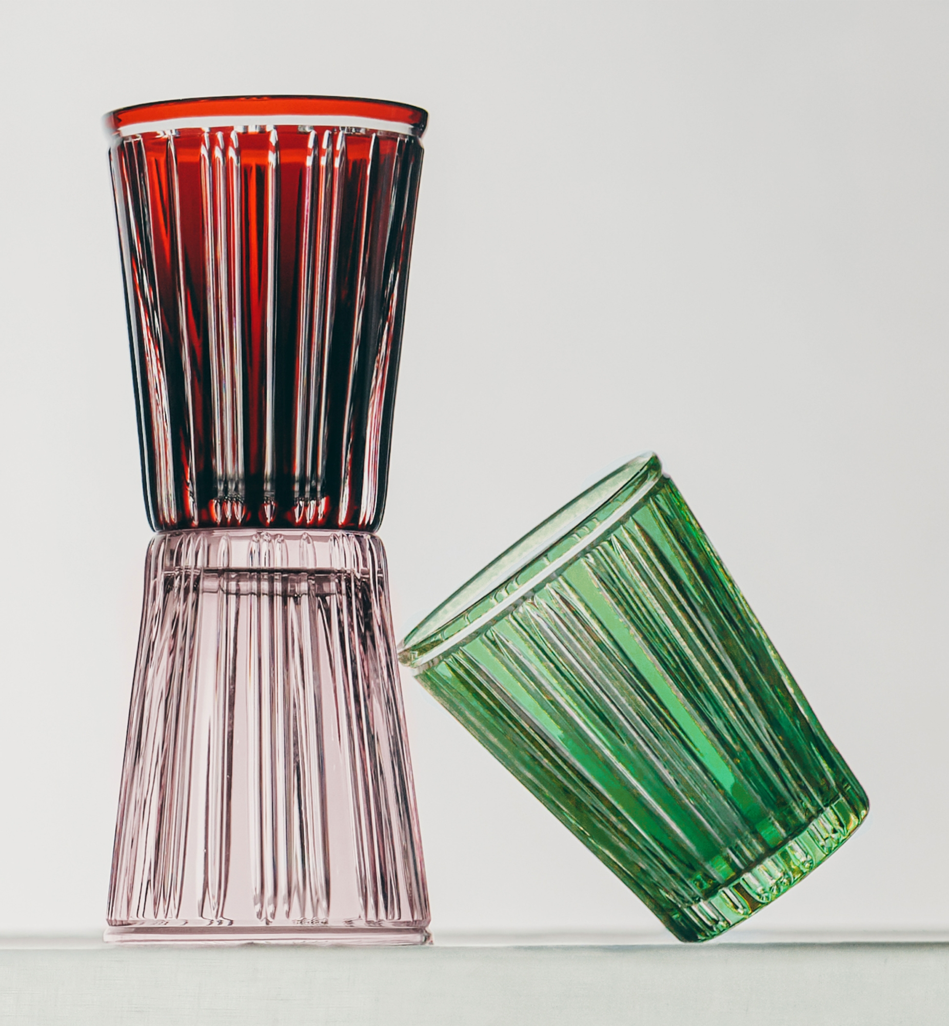 水杯 红色条纹图案 E13