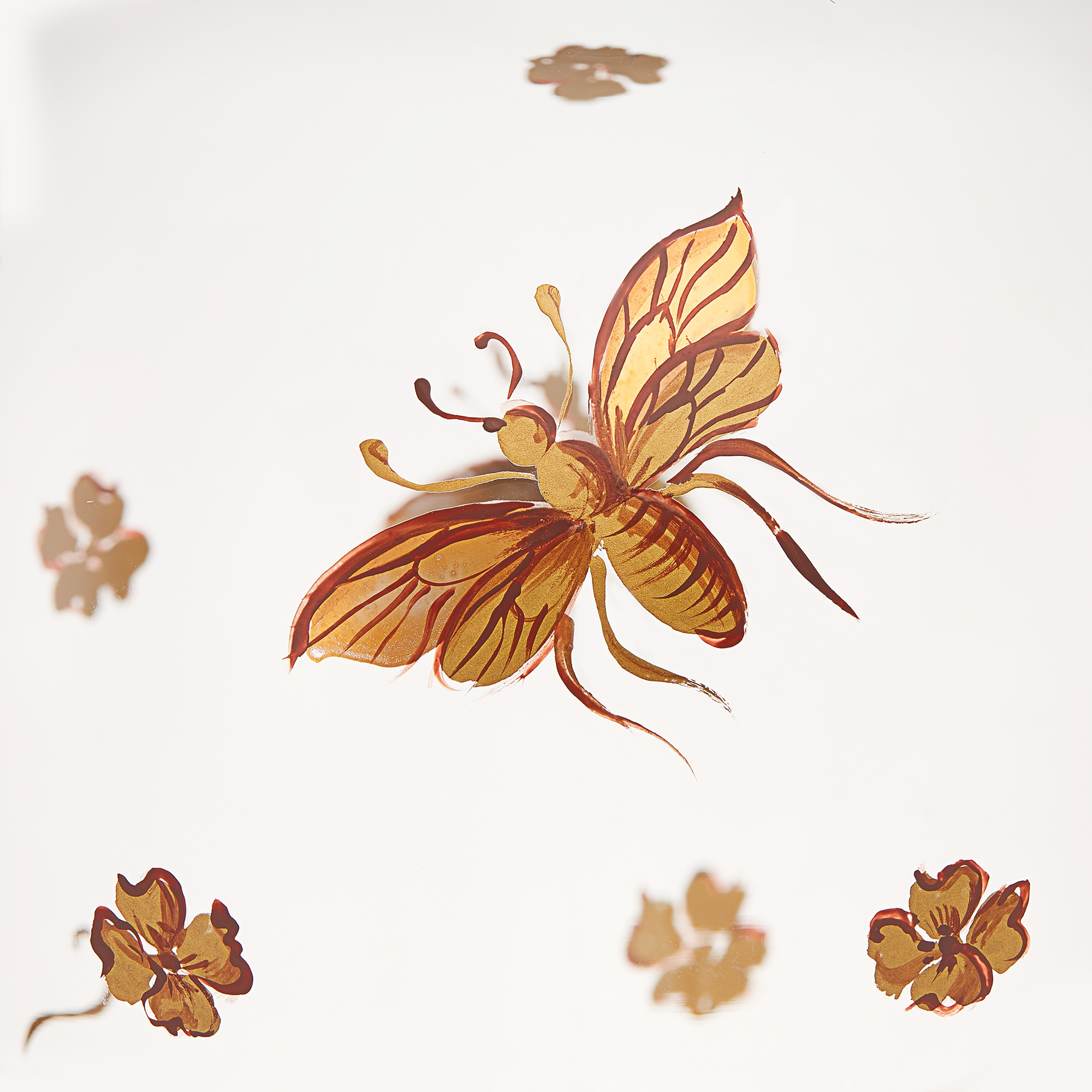 手绘玻璃水瓶 金色调 Bal des Abeilles 系列 E09