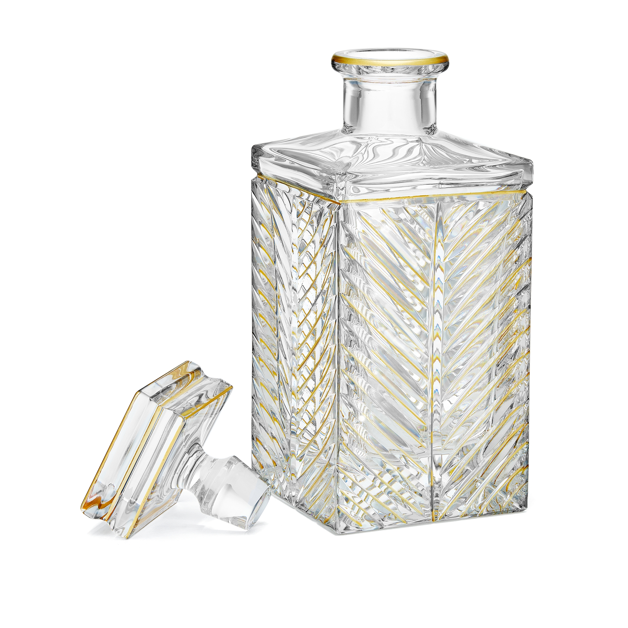 威士忌酒樽 透明仿水晶手绘风格图案 E11