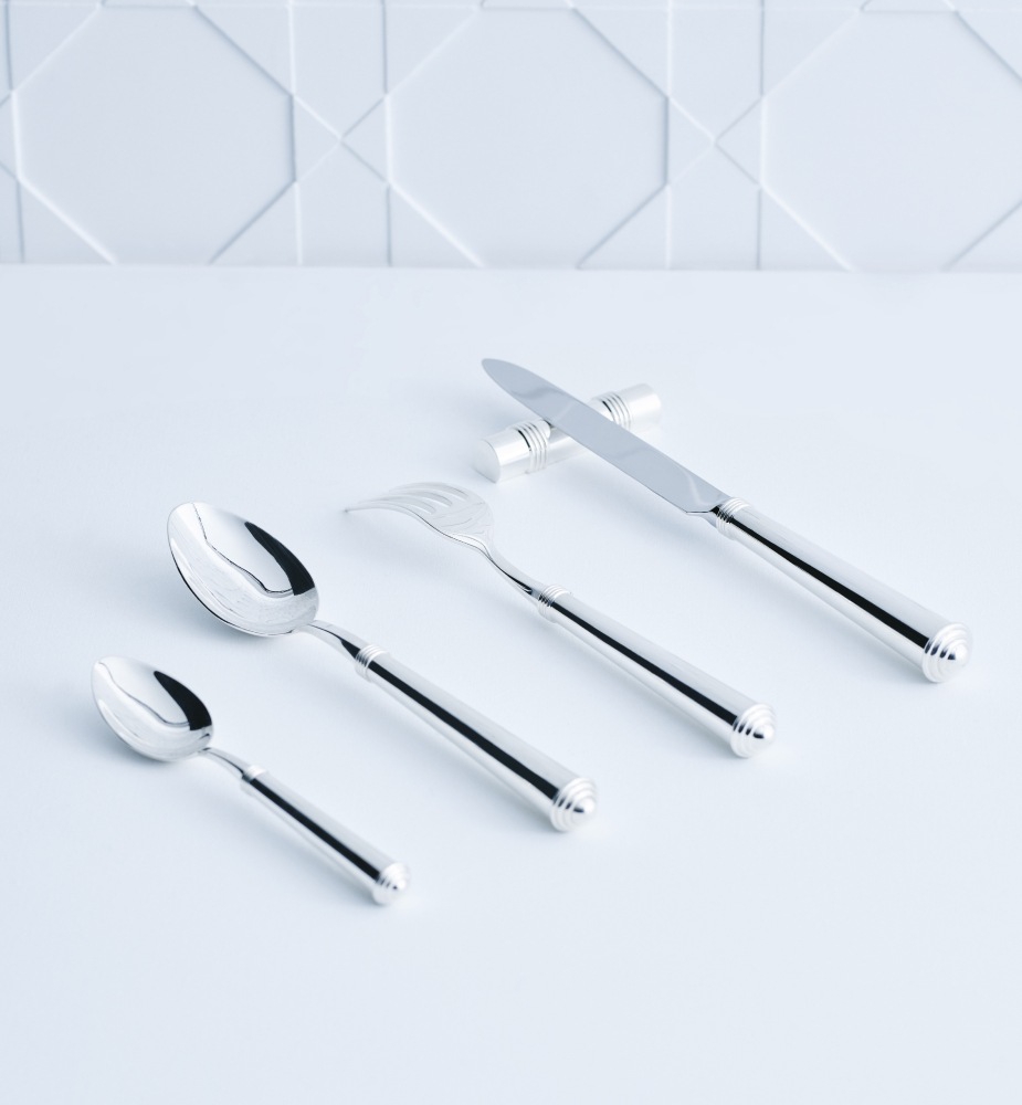 餐叉 Rond Point，银色覆层金属 E13