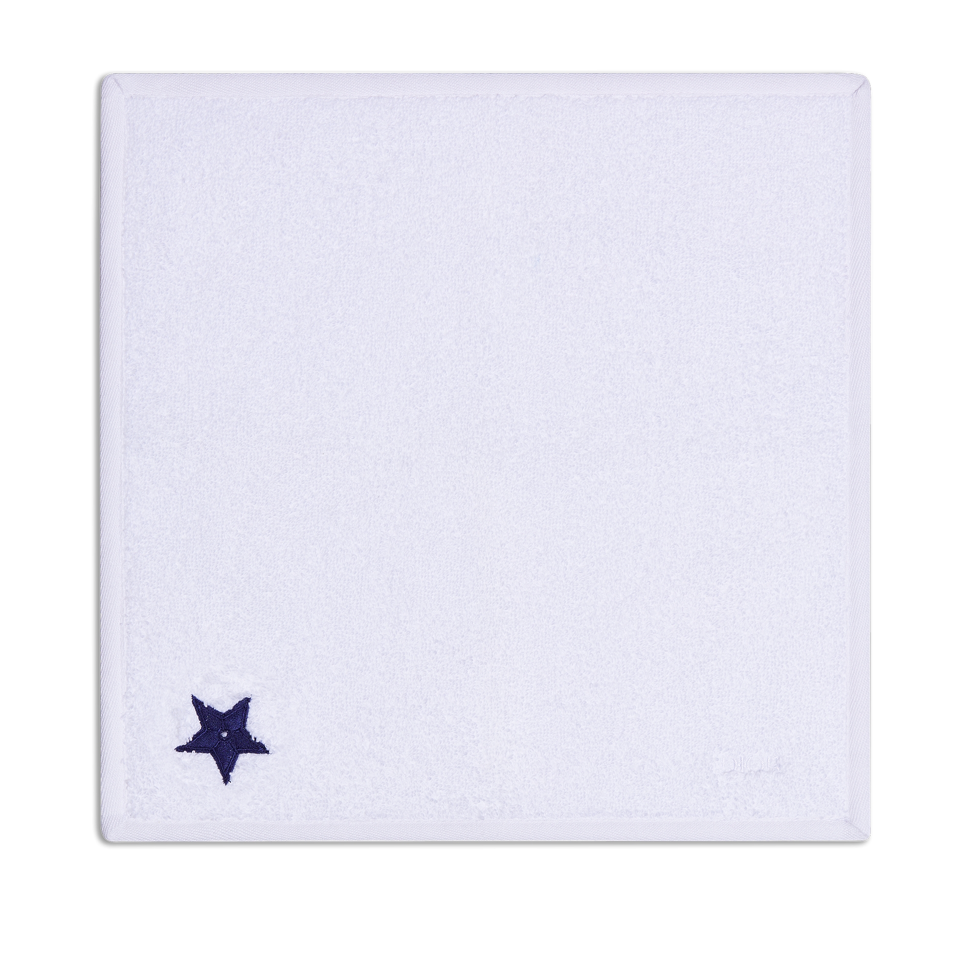 擦手巾四件套装 白色棉质面料星星、玫瑰、四叶草和小蜜蜂图案刺绣 E13