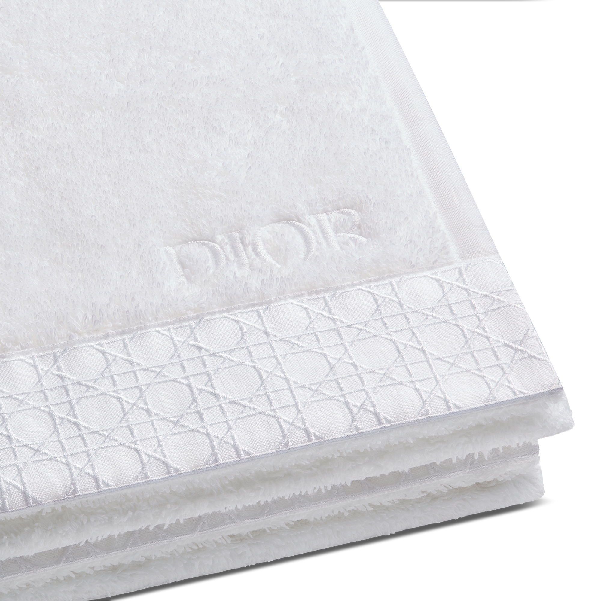 浴巾 白色藤格纹 E10