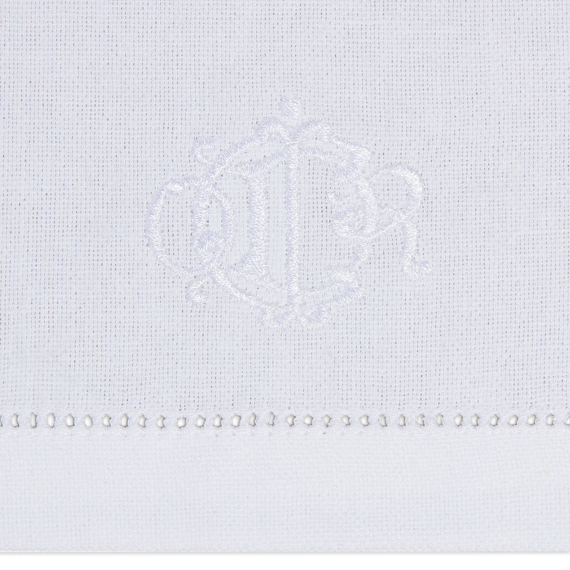 餐巾 白色棉质刺绣 E09