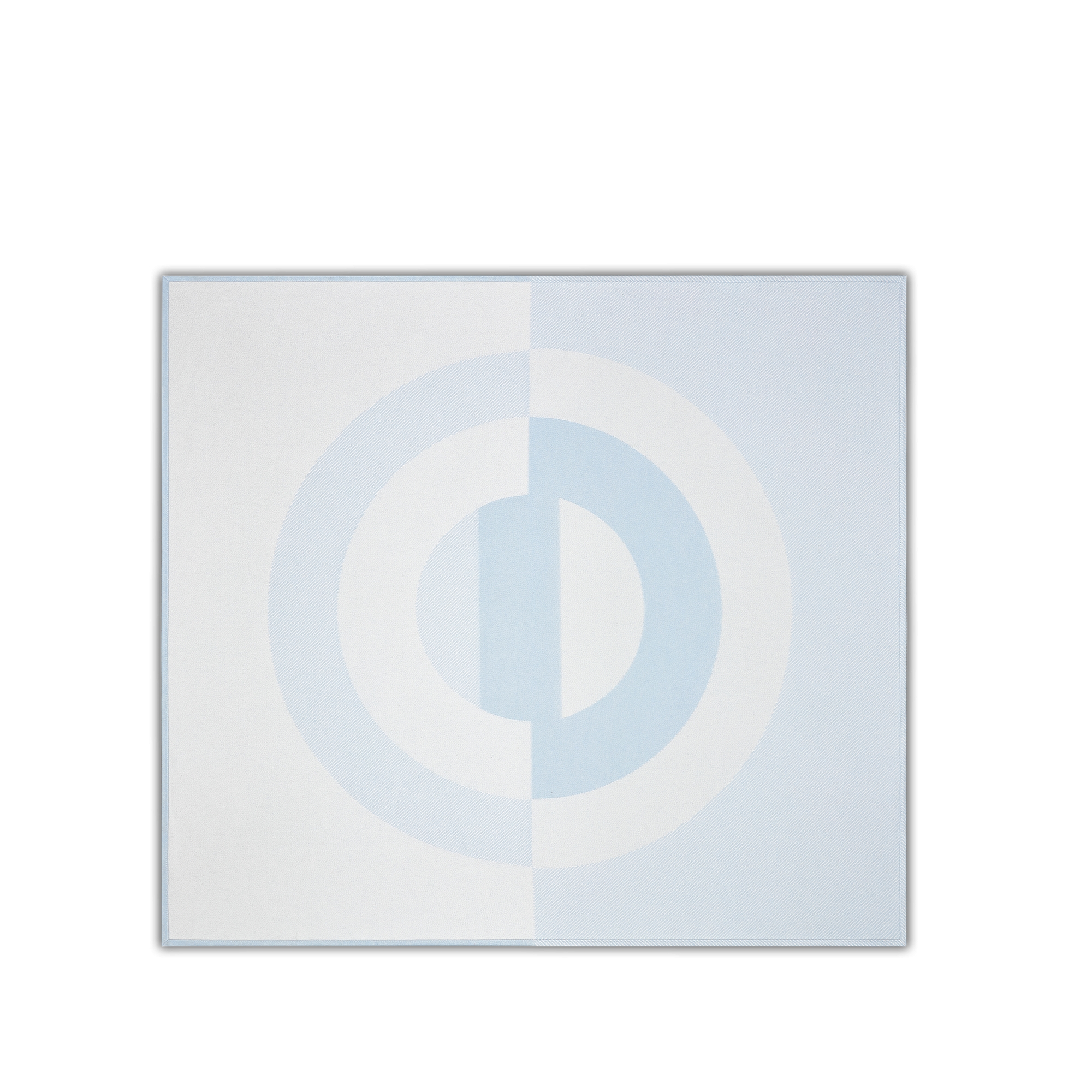 婴儿毯 蓝色山羊绒提花面料 CD Entrelacés 图案 E08