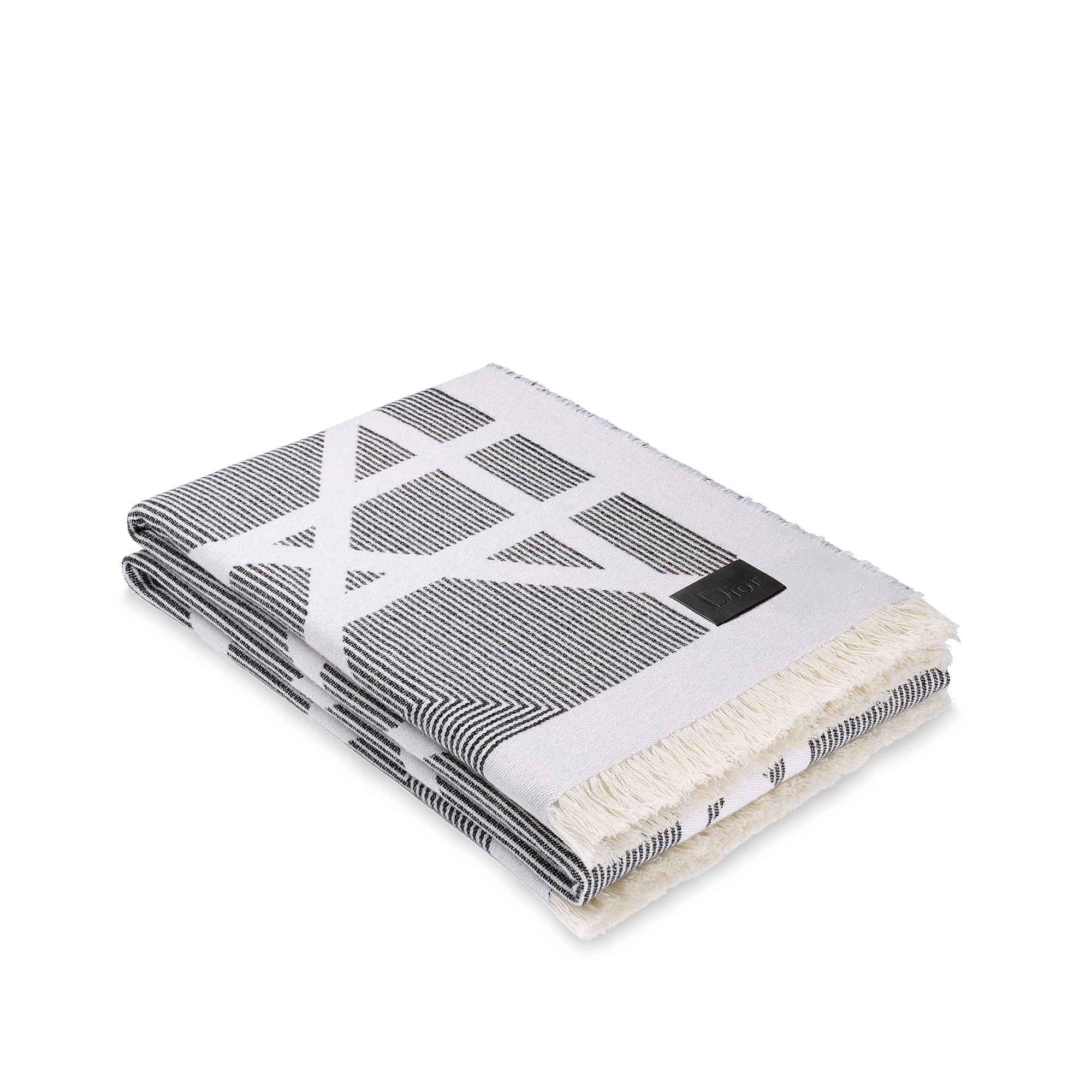 织毯 黑色和白色绵羊毛、山羊绒和桑蚕丝混纺提花面料 Optique 藤格纹 E03